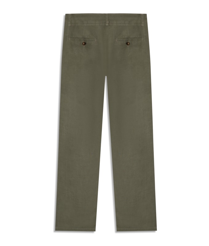 Calça Linho  Chino Tolit Verde Militar