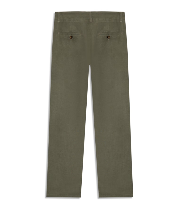 Calça Linho  Chino Tolit Verde Militar