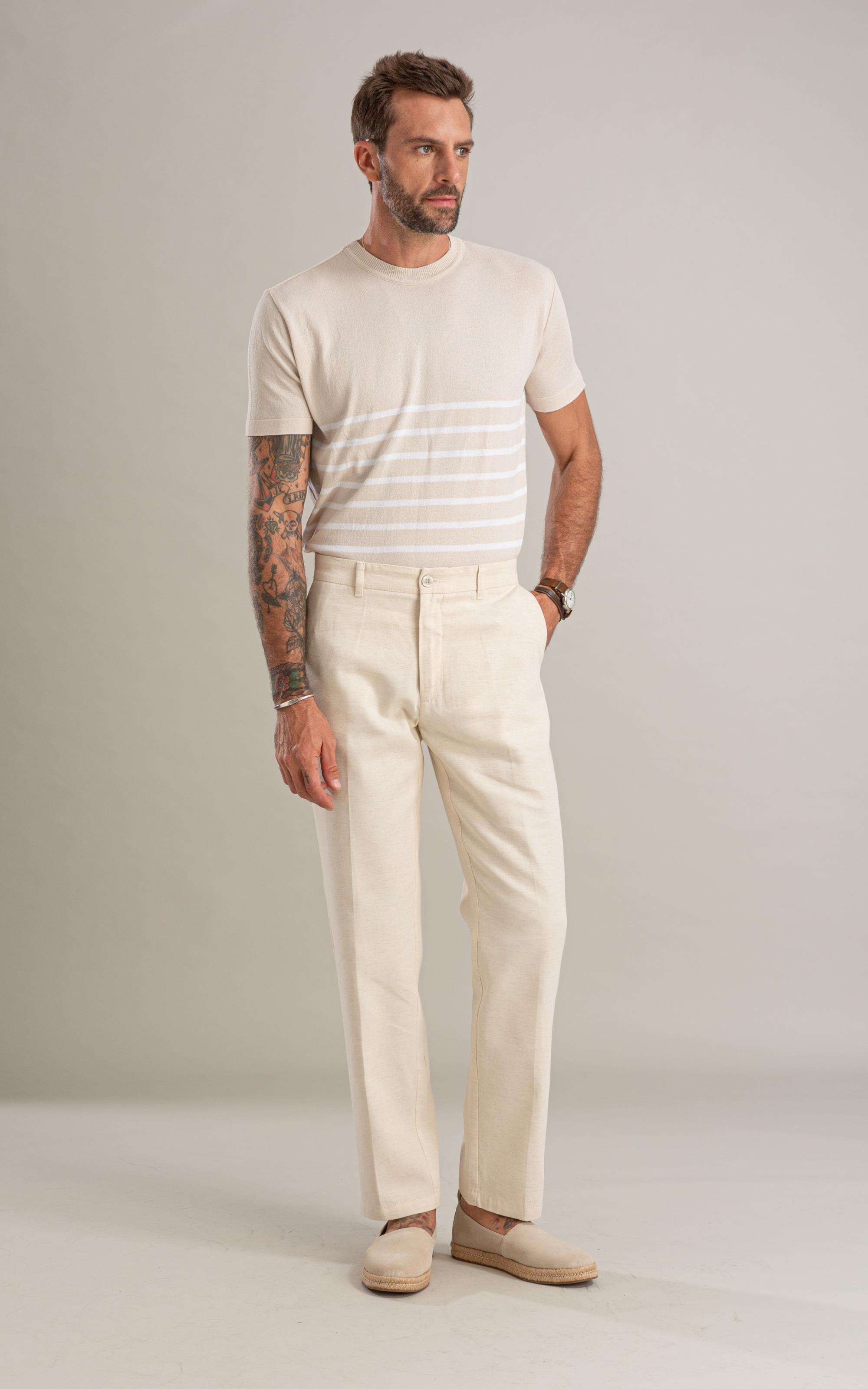Calça Linho  Classic Mix Natural