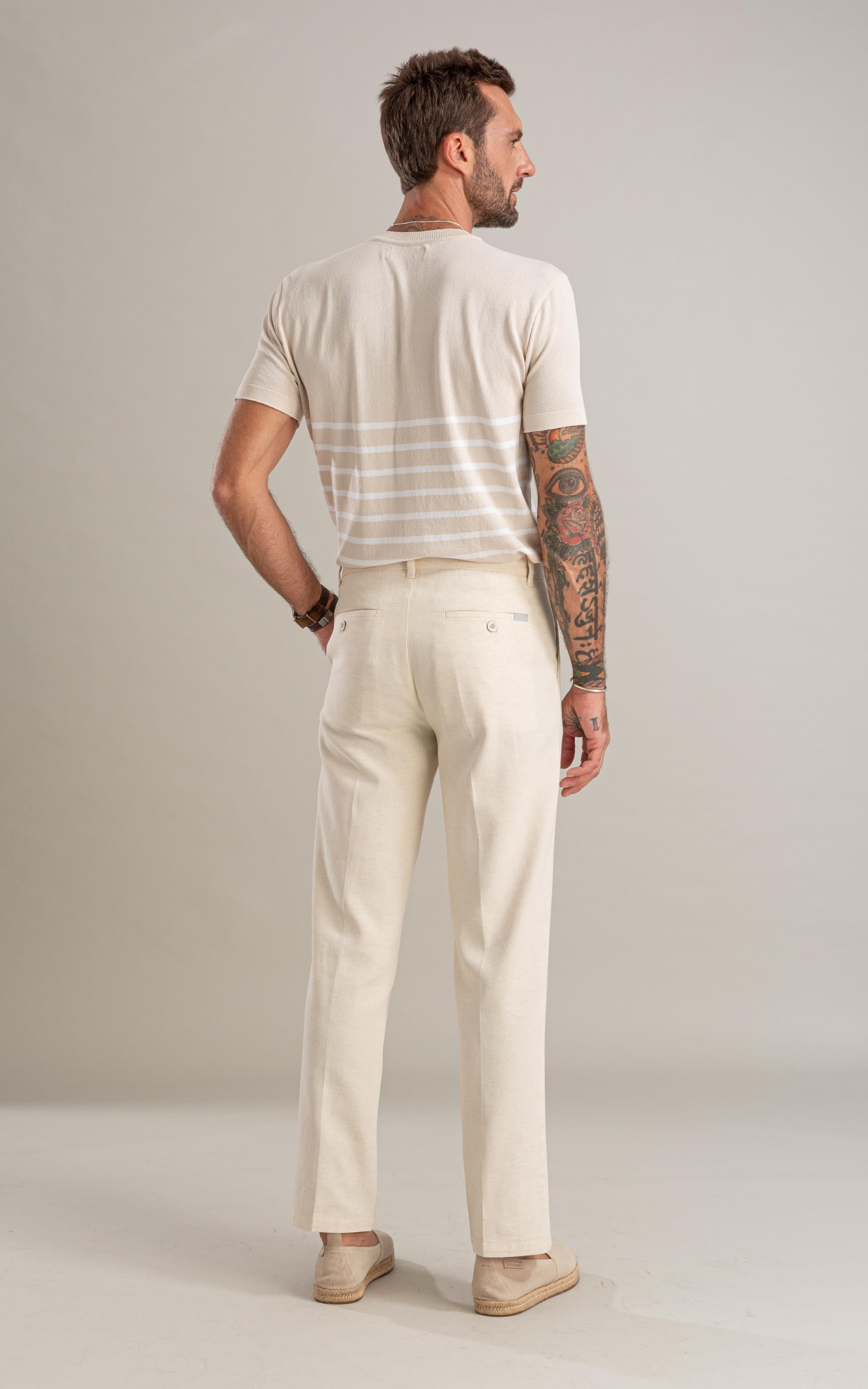 Calça Linho  Classic Mix Natural