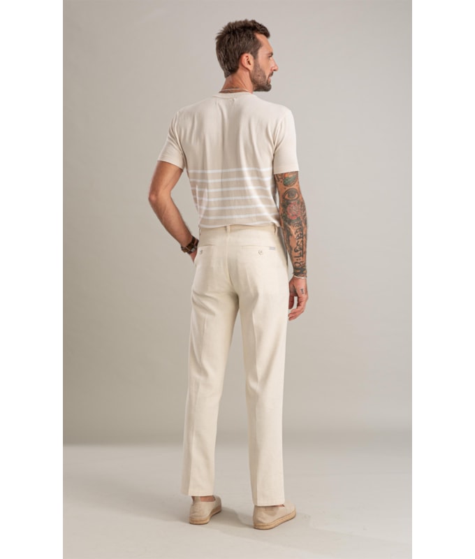 Calça Linho  Classic Mix Natural