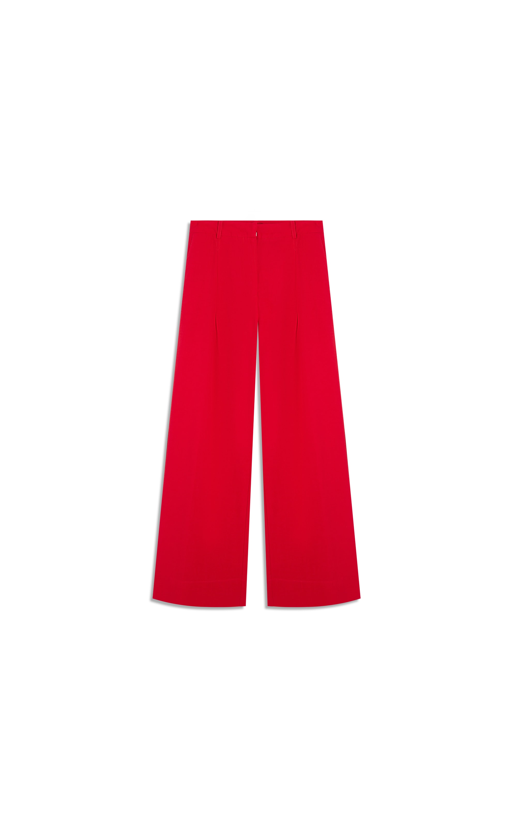 Calça Linho  Copan Wide Leg Vermelho Vivo