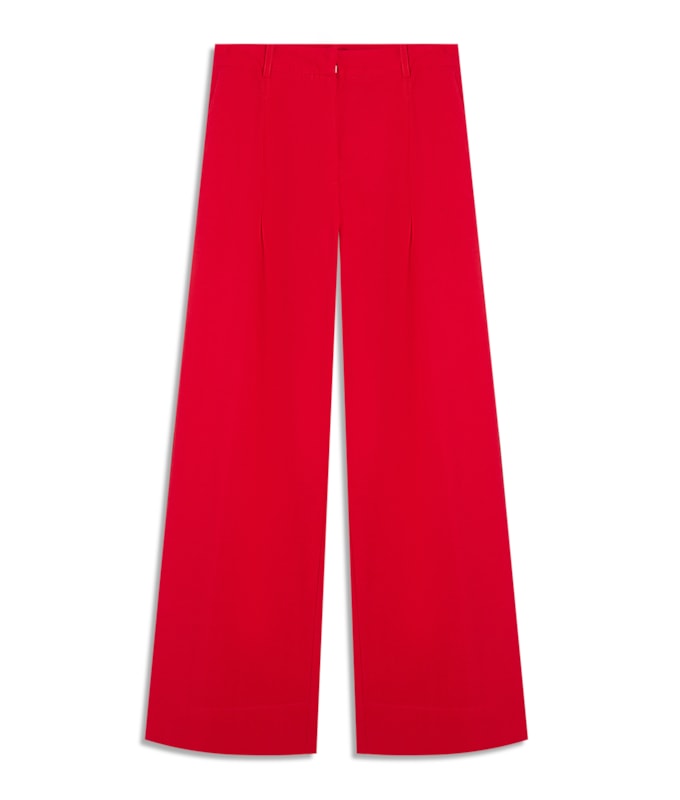 Calça Linho  Copan Wide Leg Vermelho Vivo