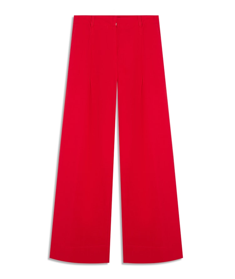 Calça Linho  Copan Wide Leg Vermelho Vivo