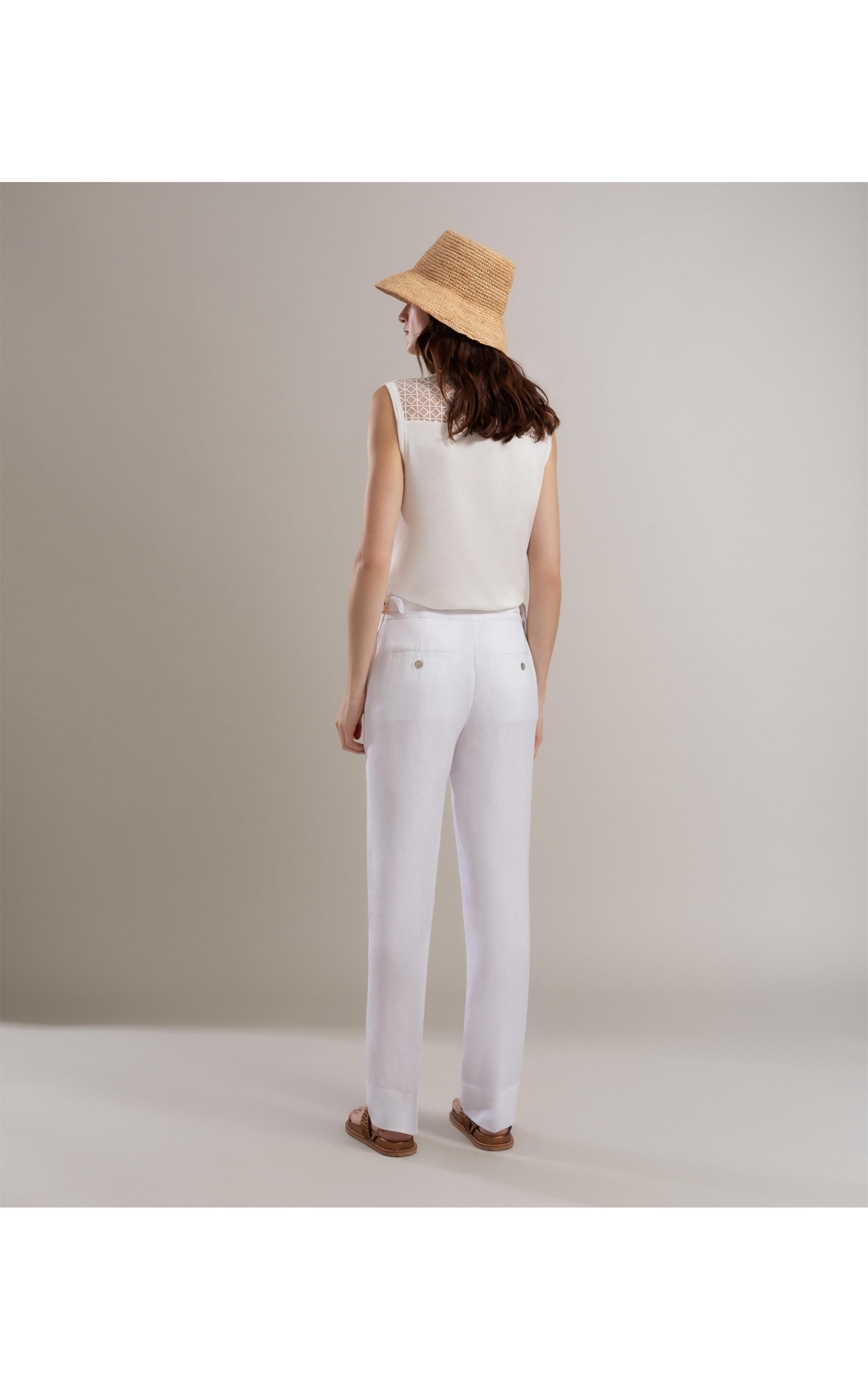 Calça Linho  Diane Branco