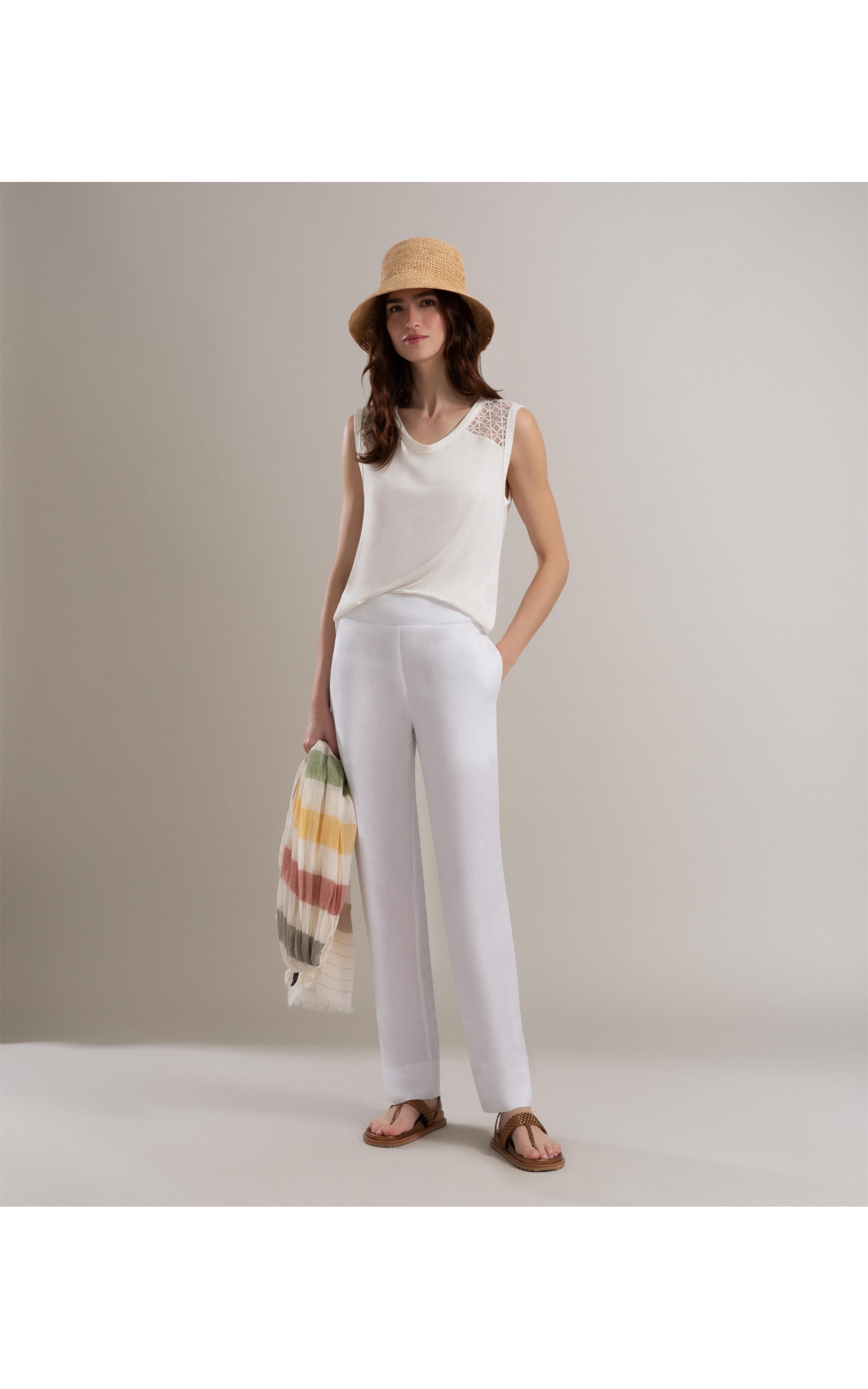 Calça Linho  Diane Branco