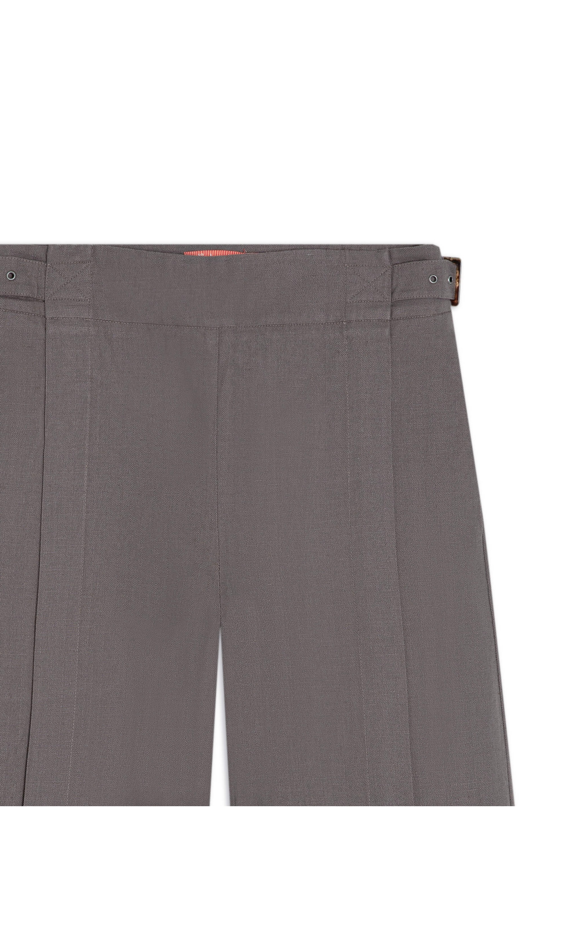  Calça Linho  Diane Chevil Ft Tabaco