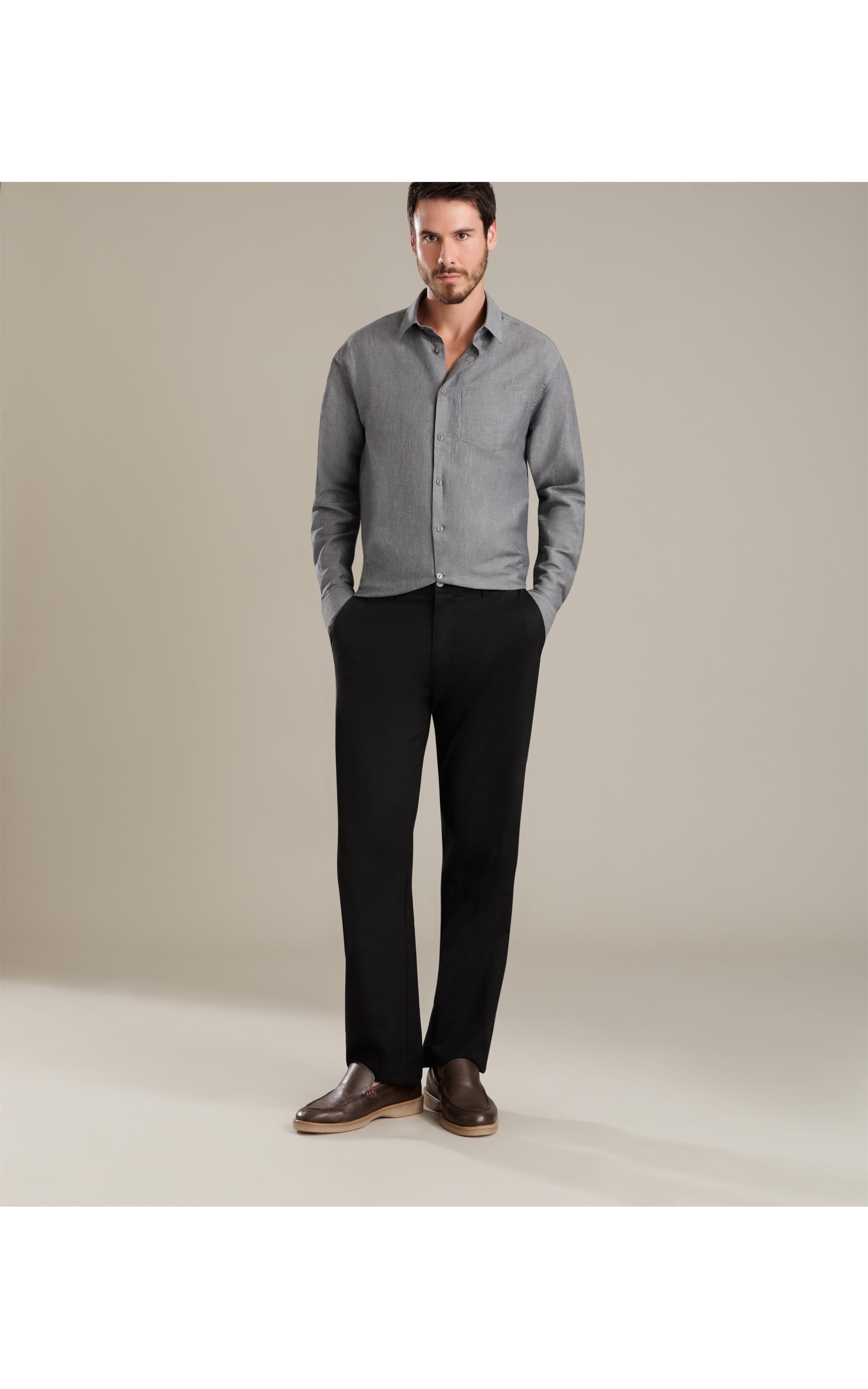 Calça Linho Elegance  Preto