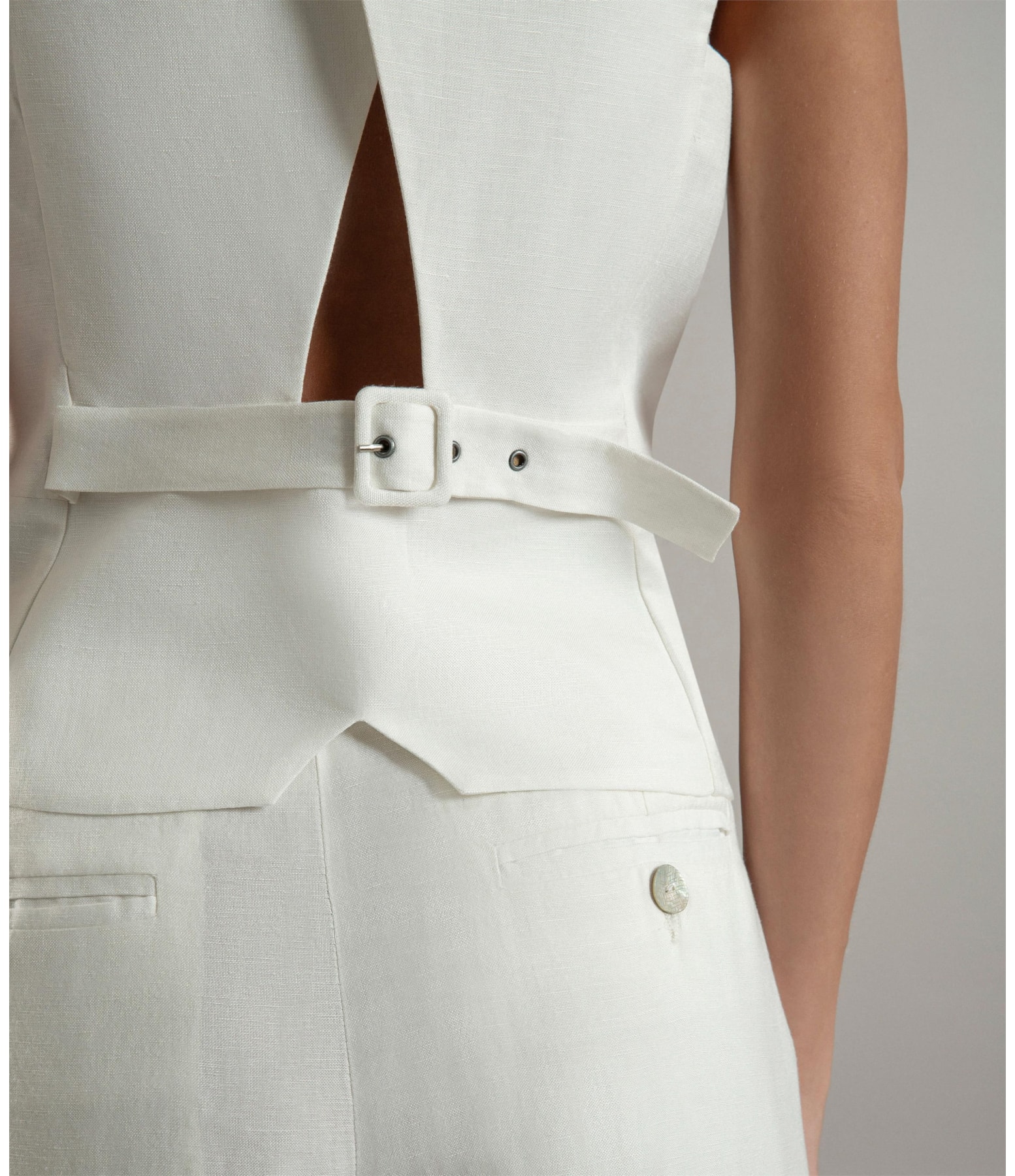 Calça Linho  Elinor Off White