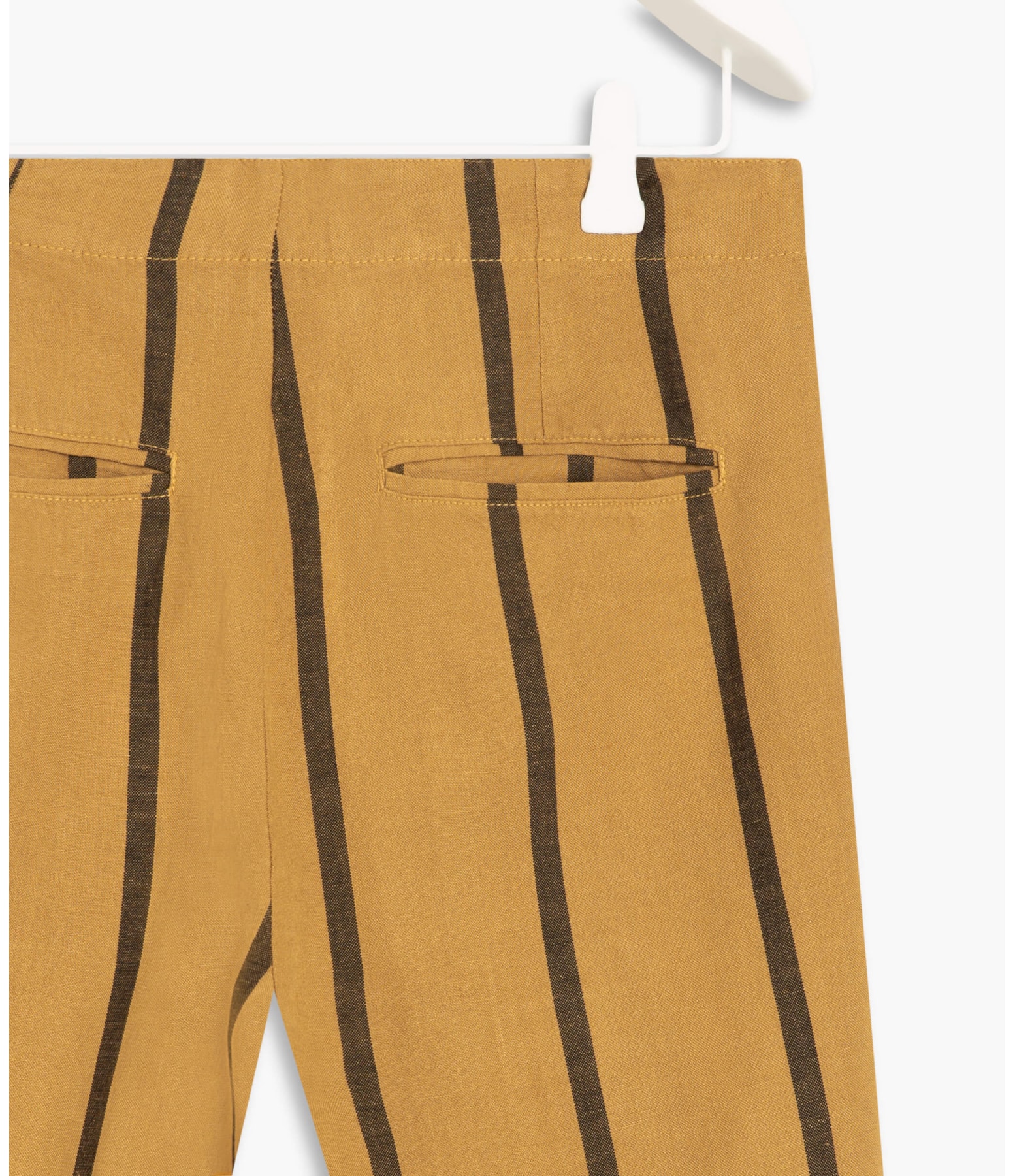 Calça Linho  Fafa Stripe Mostarda