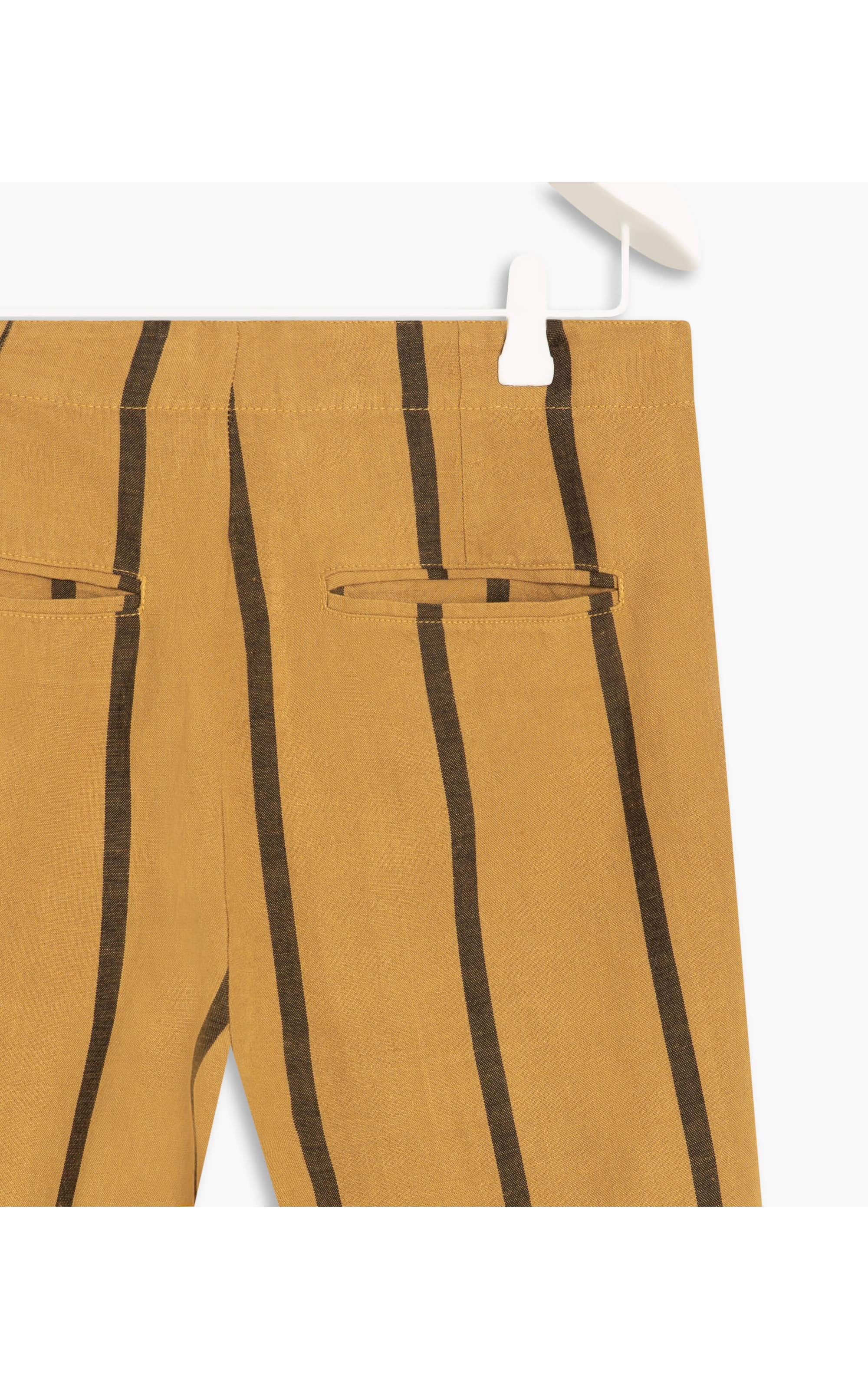 Calça Linho  Fafa Stripe Mostarda