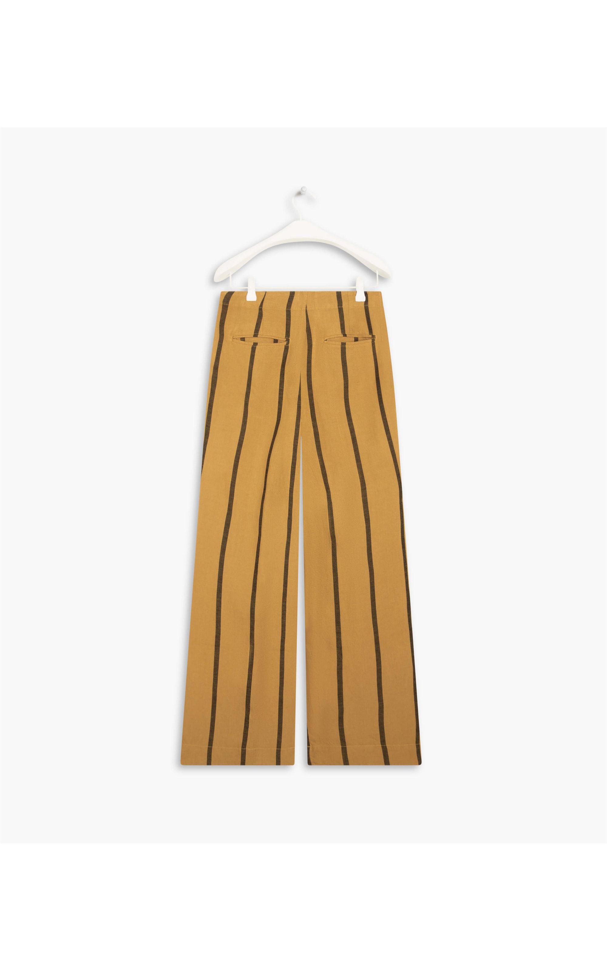 Calça Linho  Fafa Stripe Mostarda