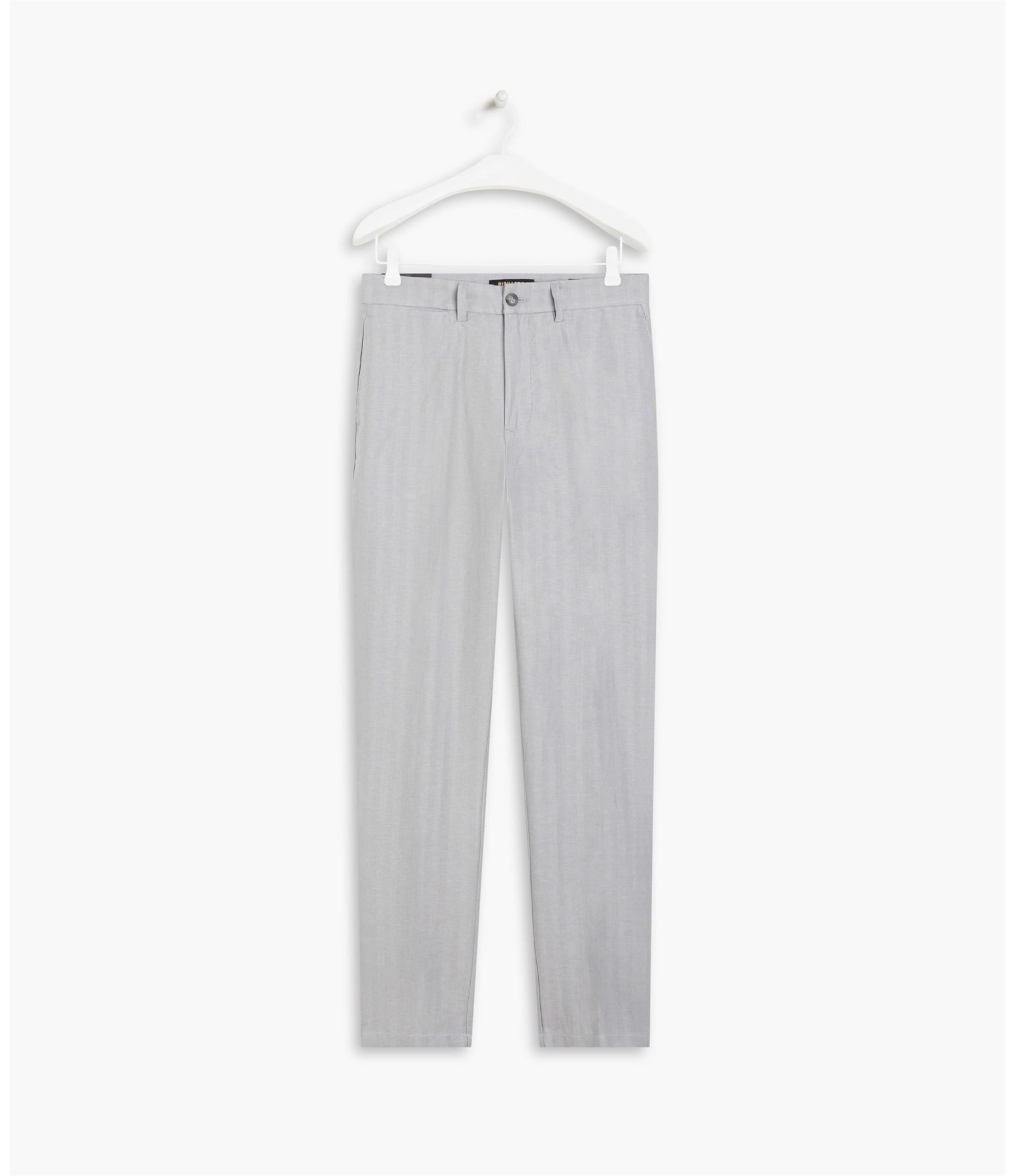 Calça Linho  Fish Bone Silver Gray