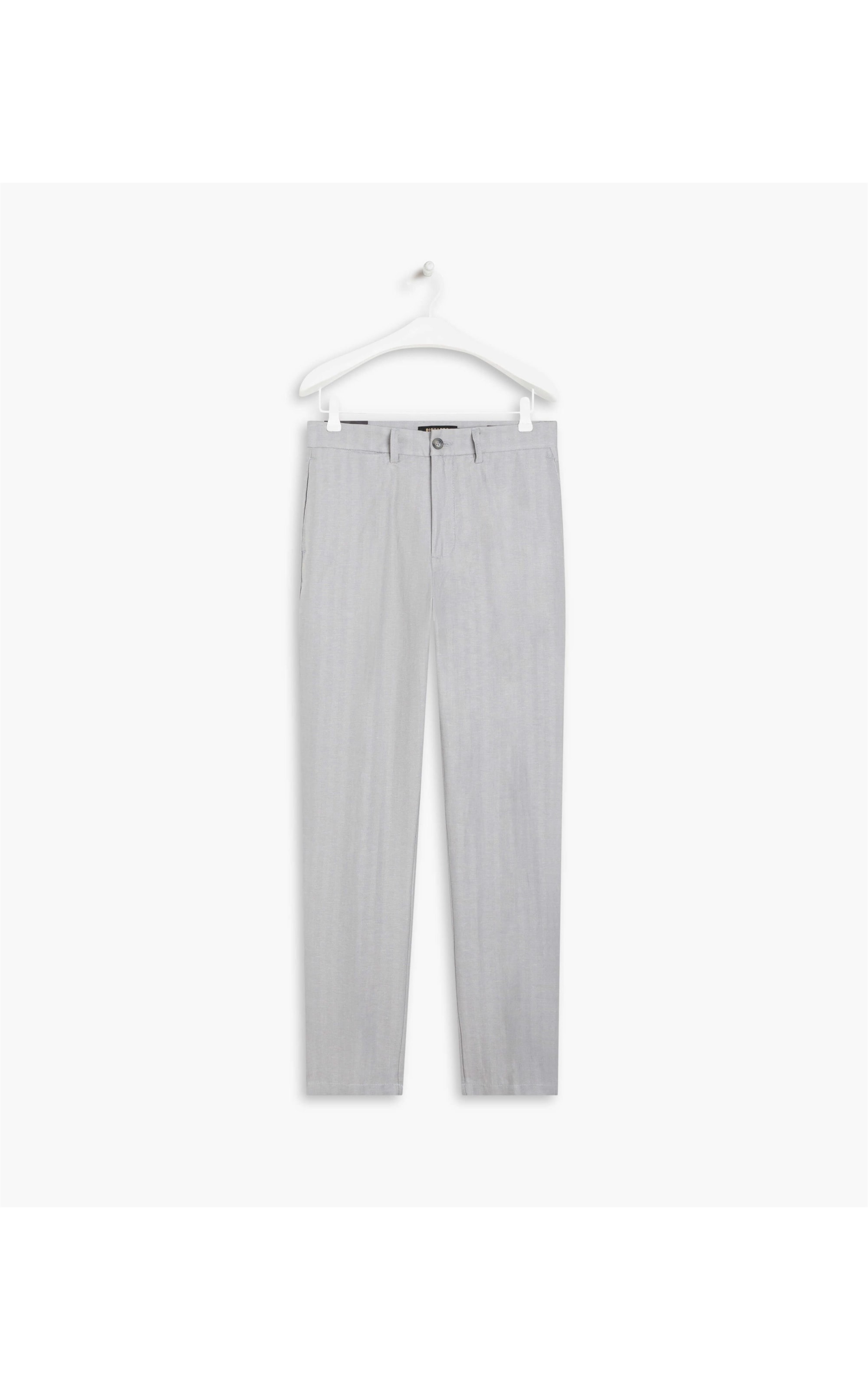 Calça Linho  Fish Bone Silver Gray
