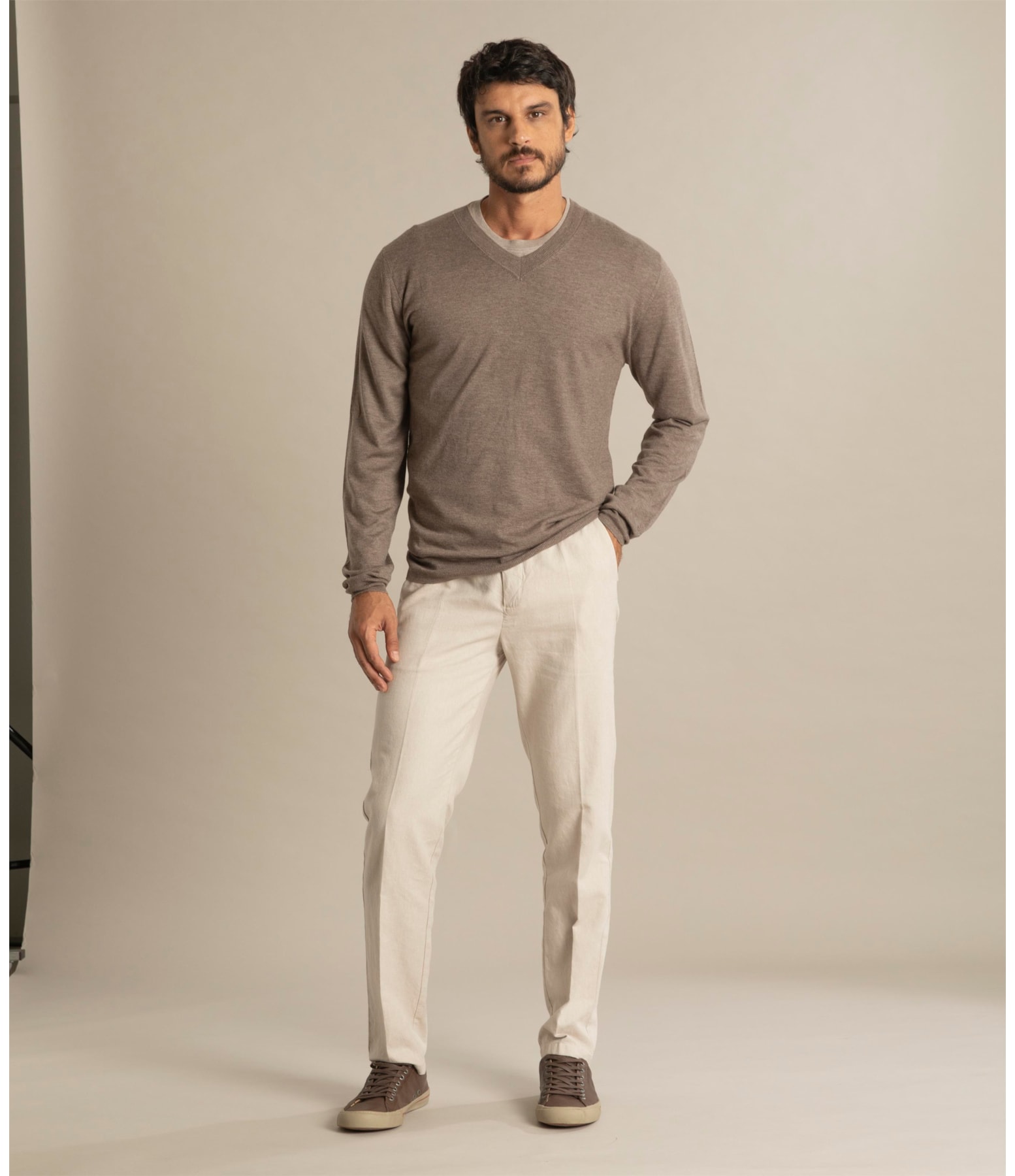 Calça Linho  Linsar Natural