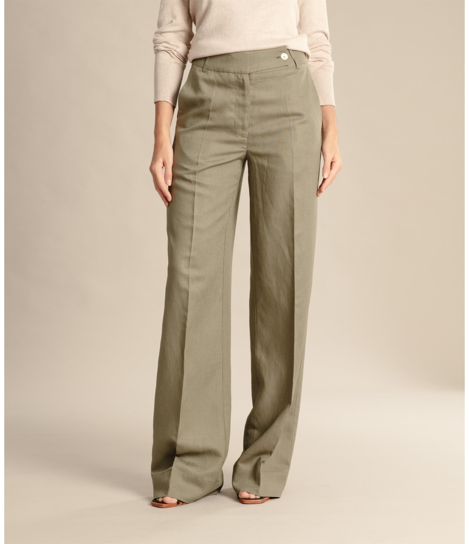 Calça Linho  Linus Verde Militar