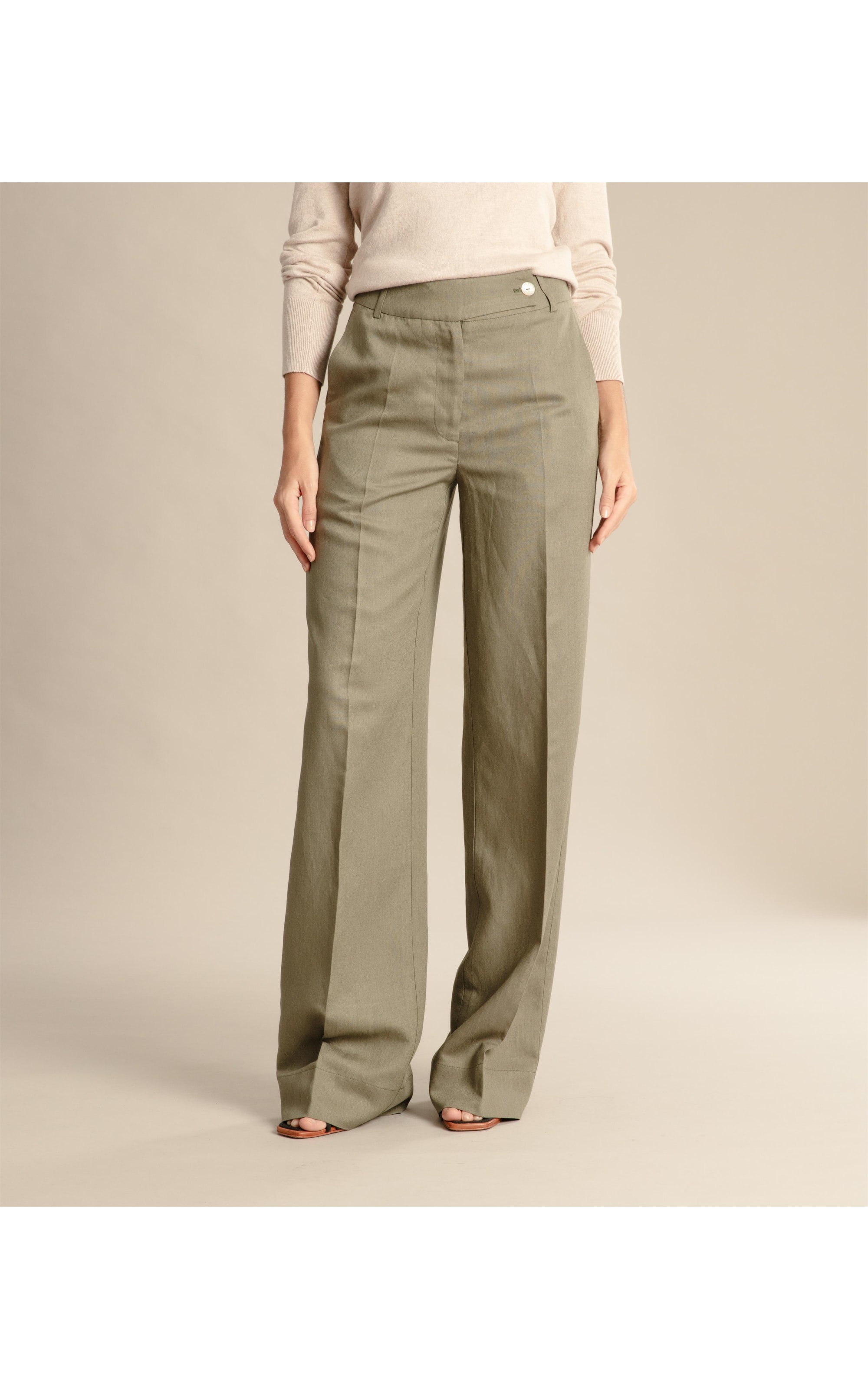 Calça Linho  Linus Verde Militar