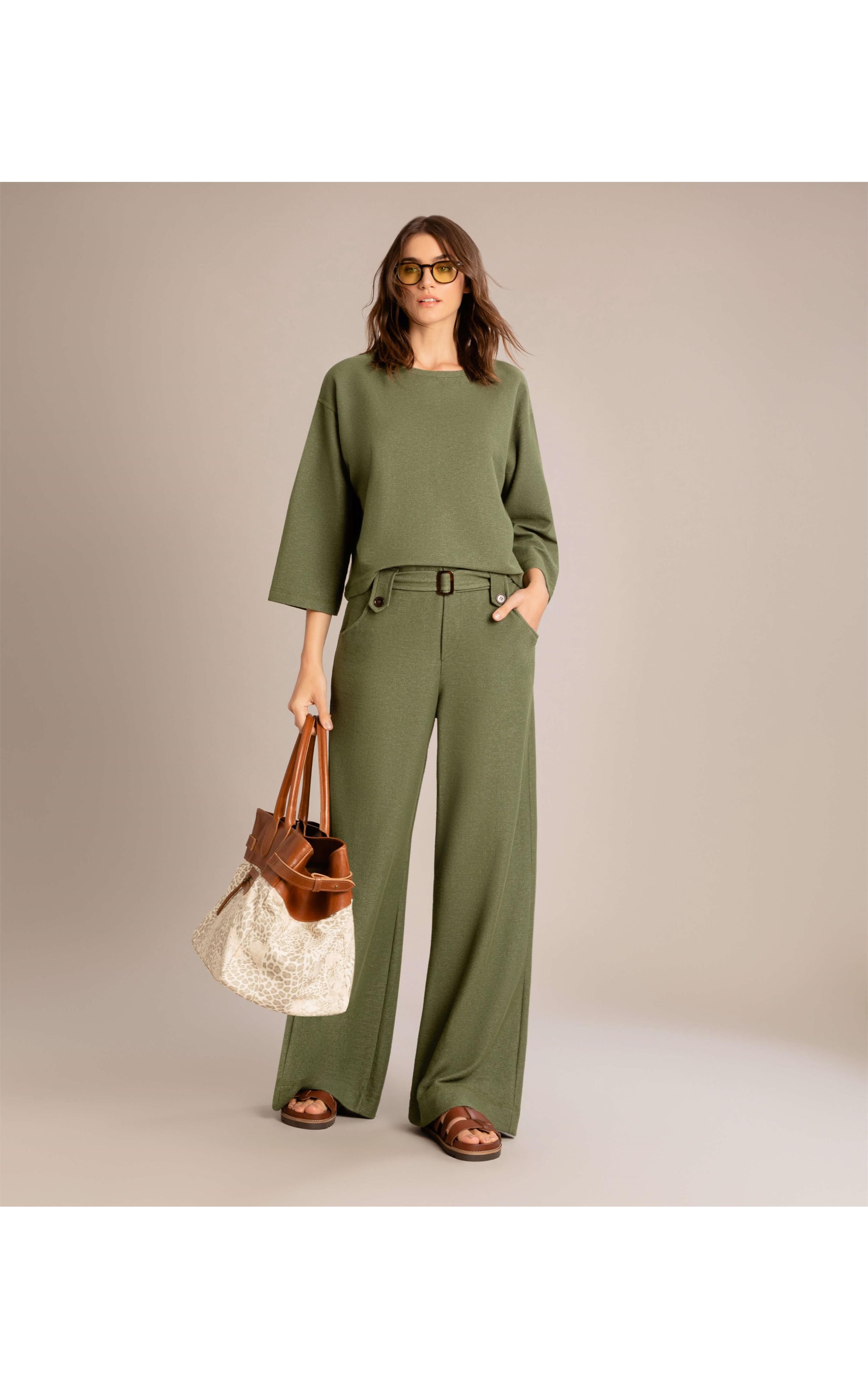Calça Linho Lyra Moletom Verde Oliva