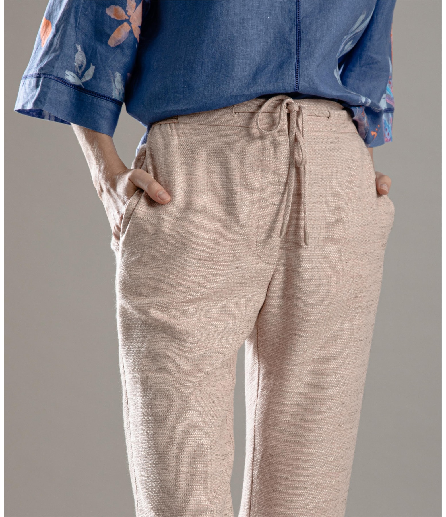 Calça Linho  Malta Salmao