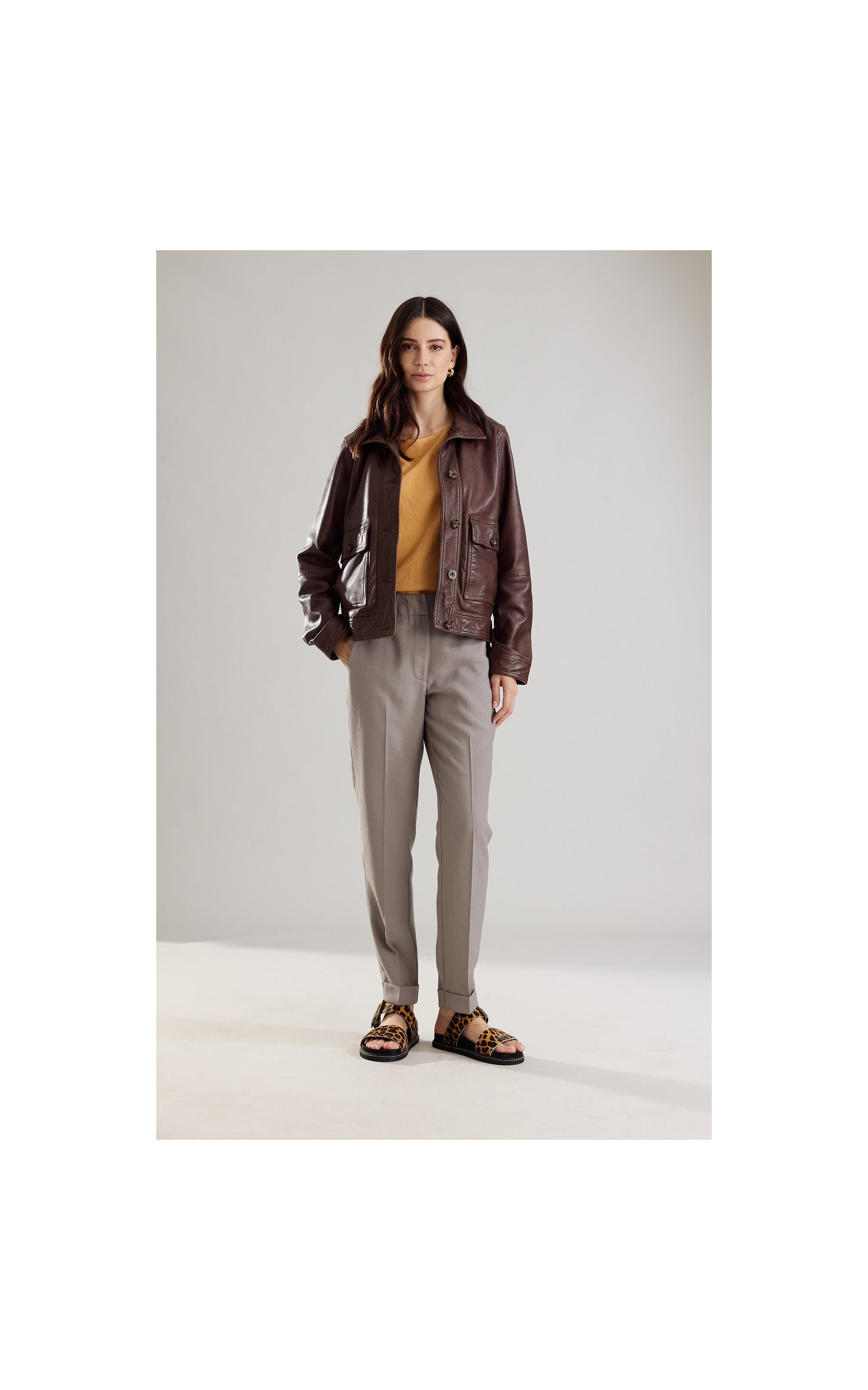 Calça Linho  Marant Prata