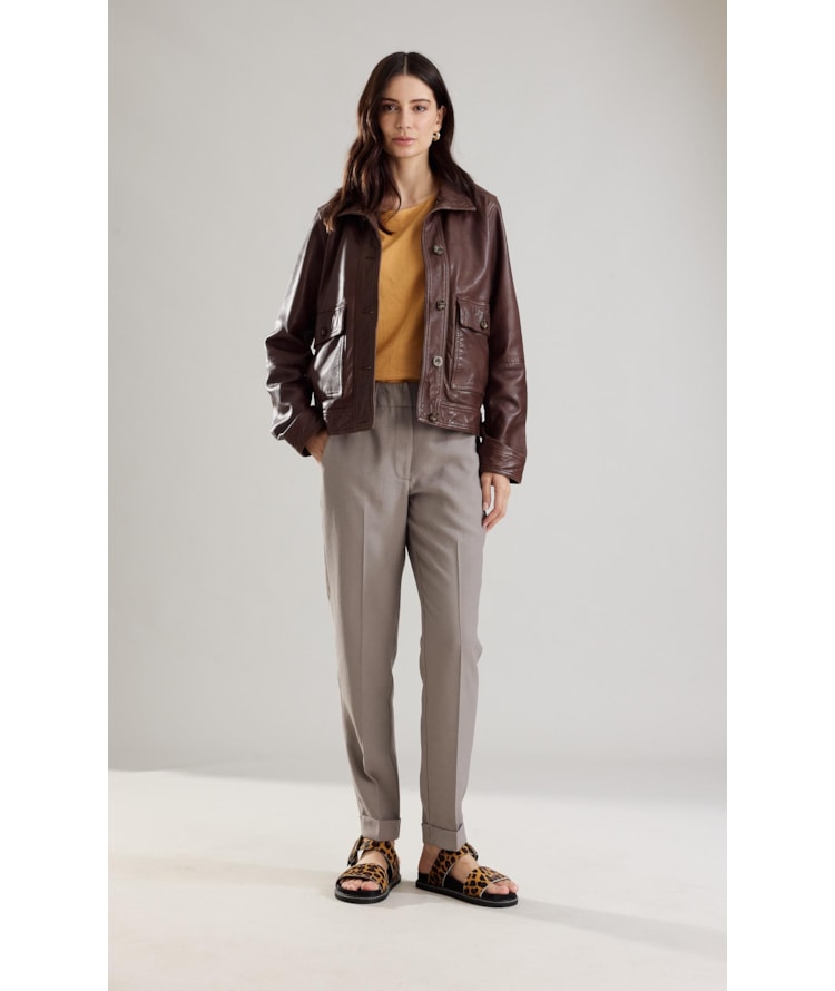 Calça Linho  Marant Prata