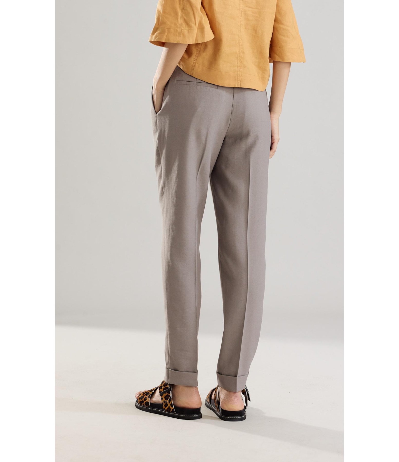 Calça Linho  Marant Prata