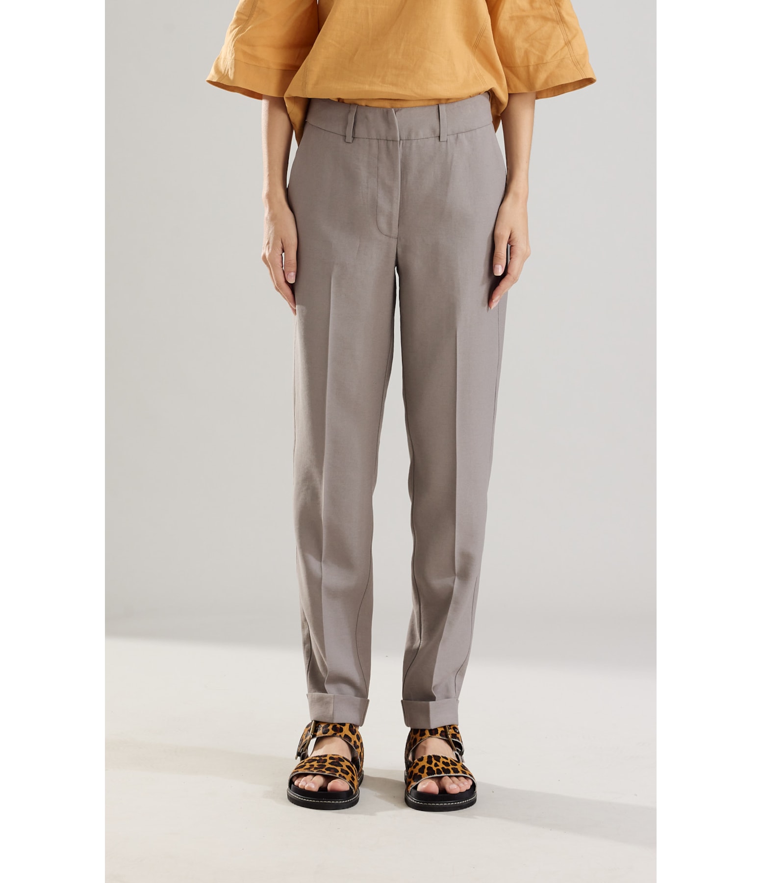 Calça Linho  Marant Prata