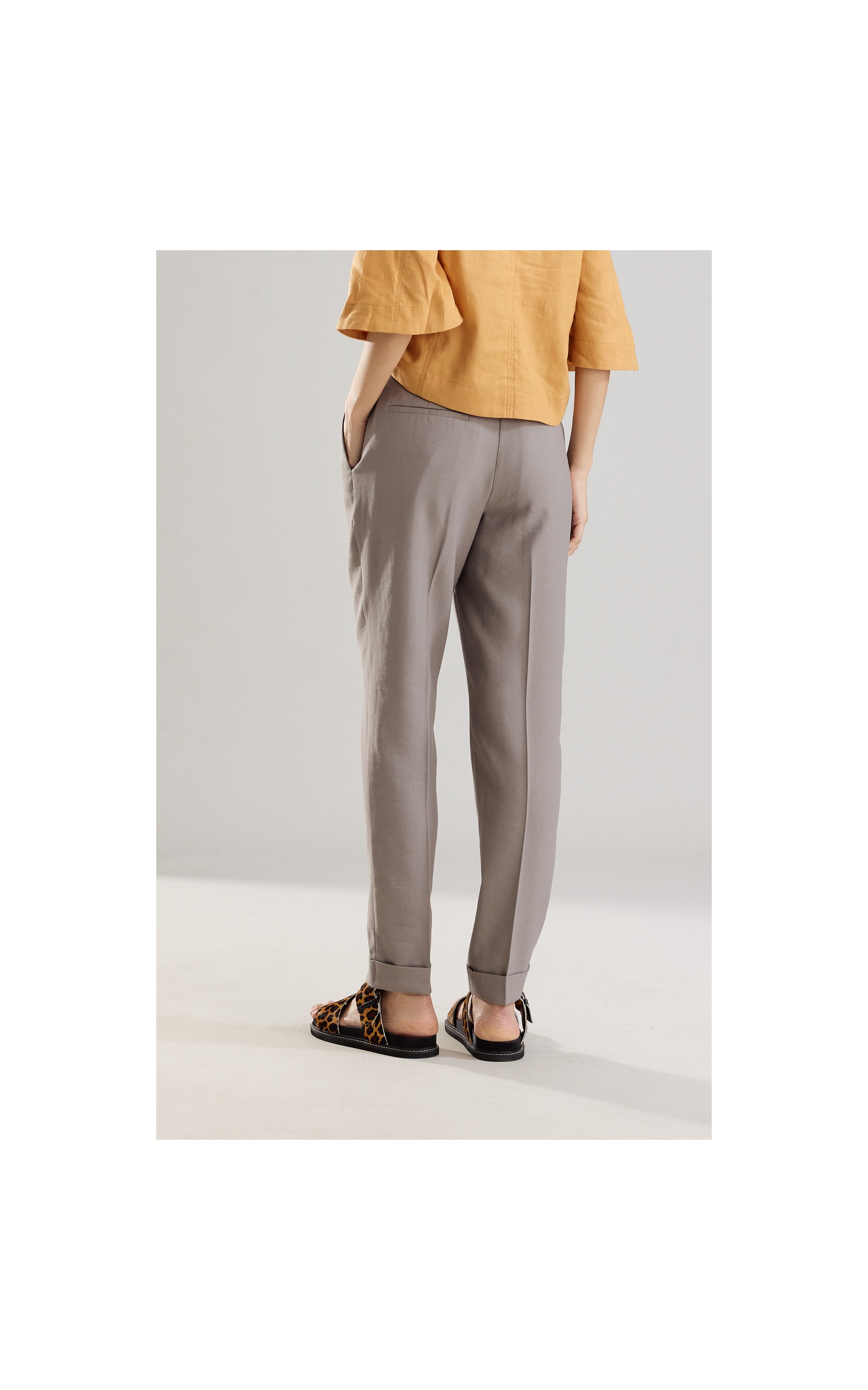 Calça Linho  Marant Prata