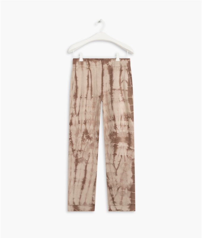Calça Linho  Marseile  Tie Dye Areia