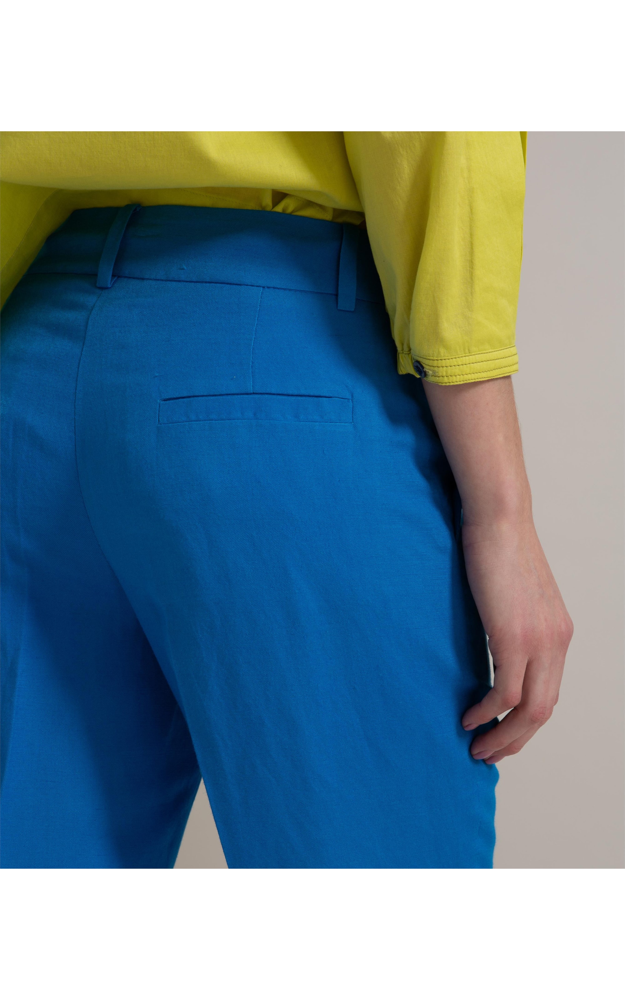 Calça Linho  Marseille Azul Bic