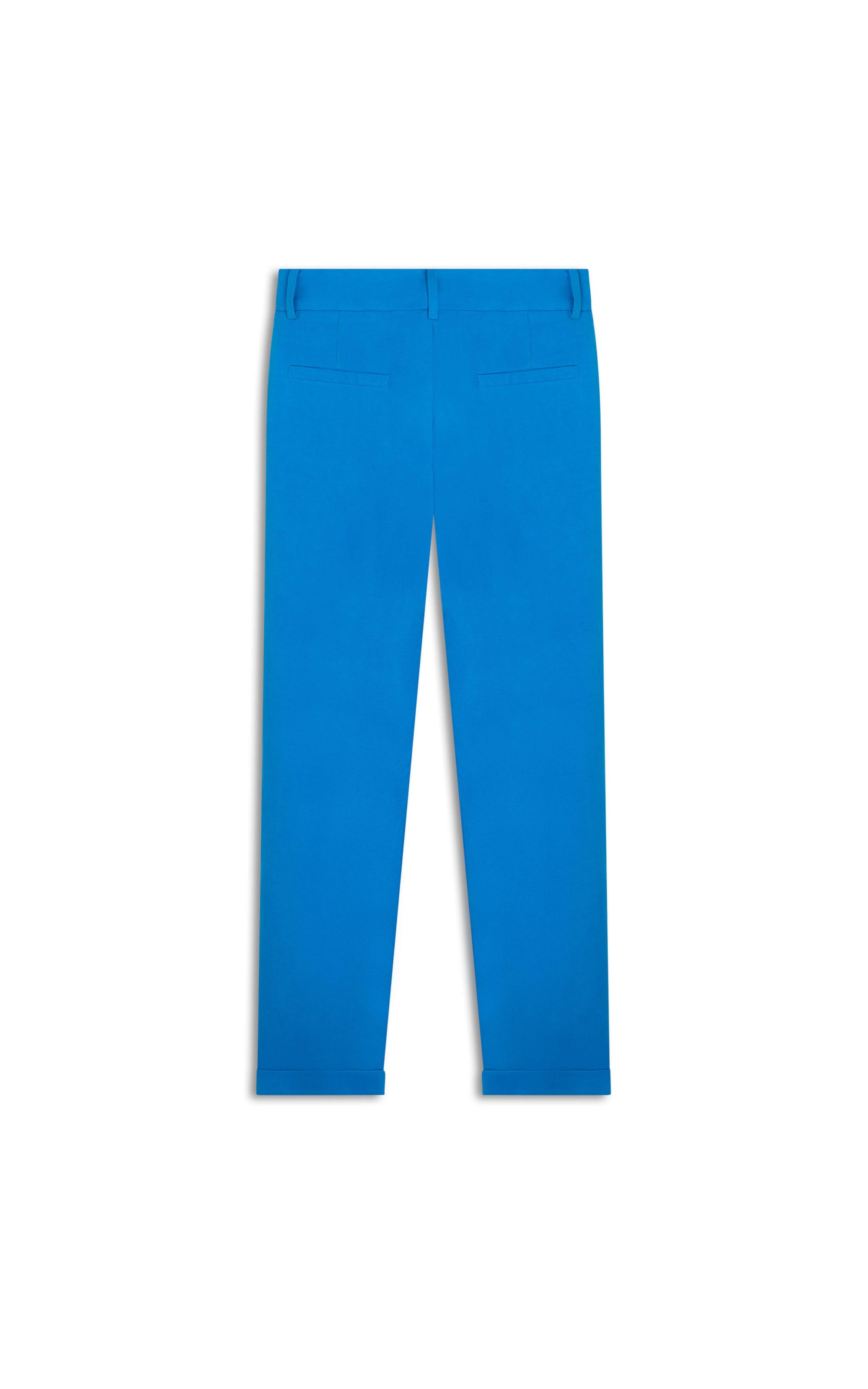 Calça Linho  Marseille Azul Bic