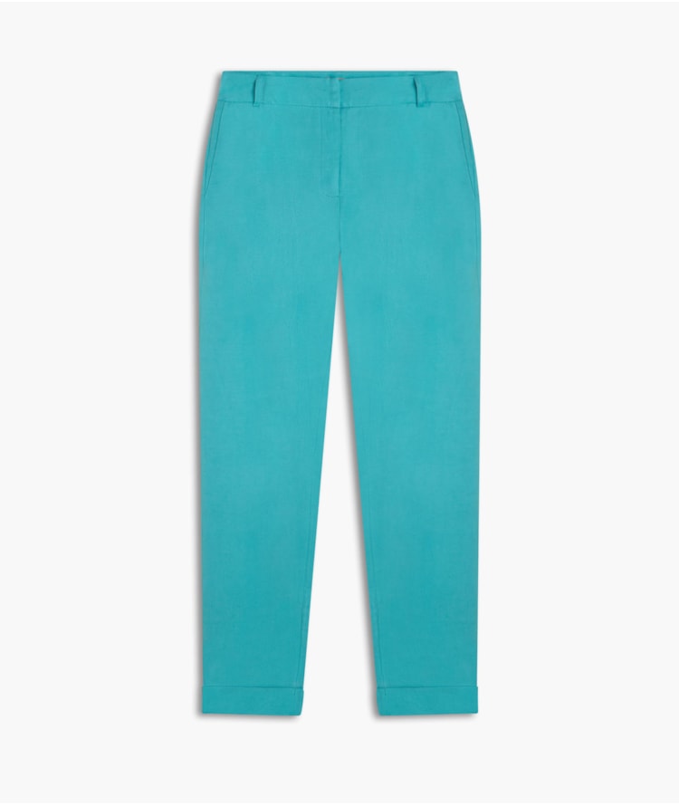 Calça Linho  Marseille Azul Piscina