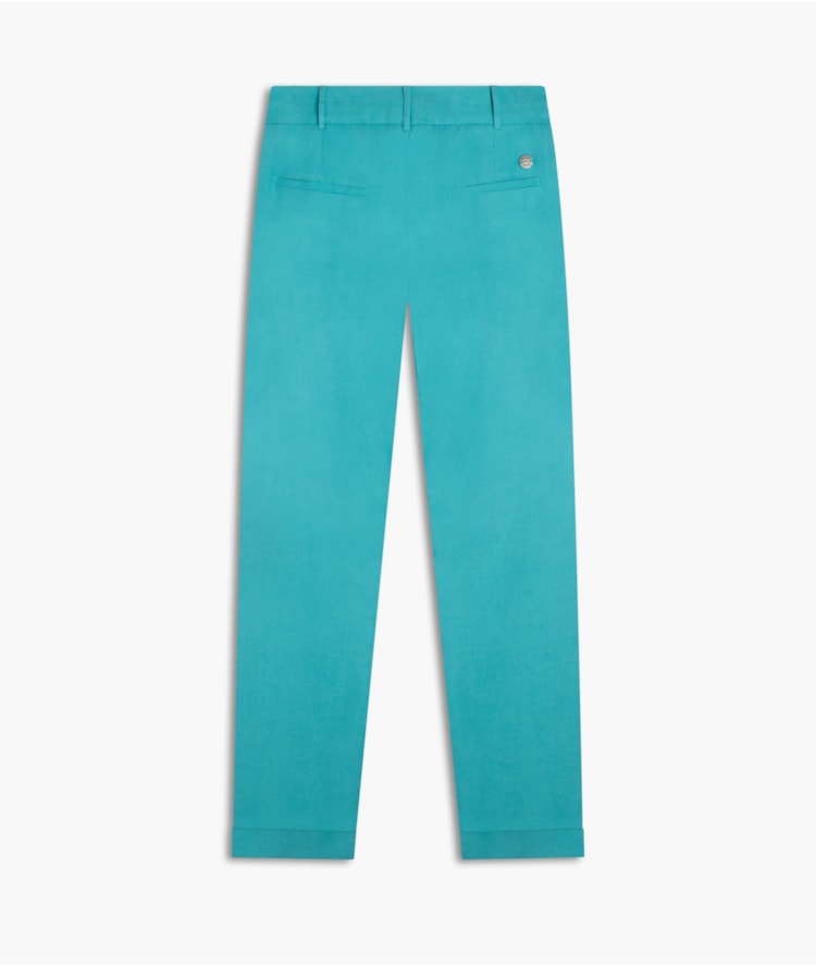Calça Linho  Marseille Azul Piscina
