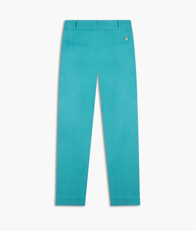 Calça Linho  Marseille Azul Piscina