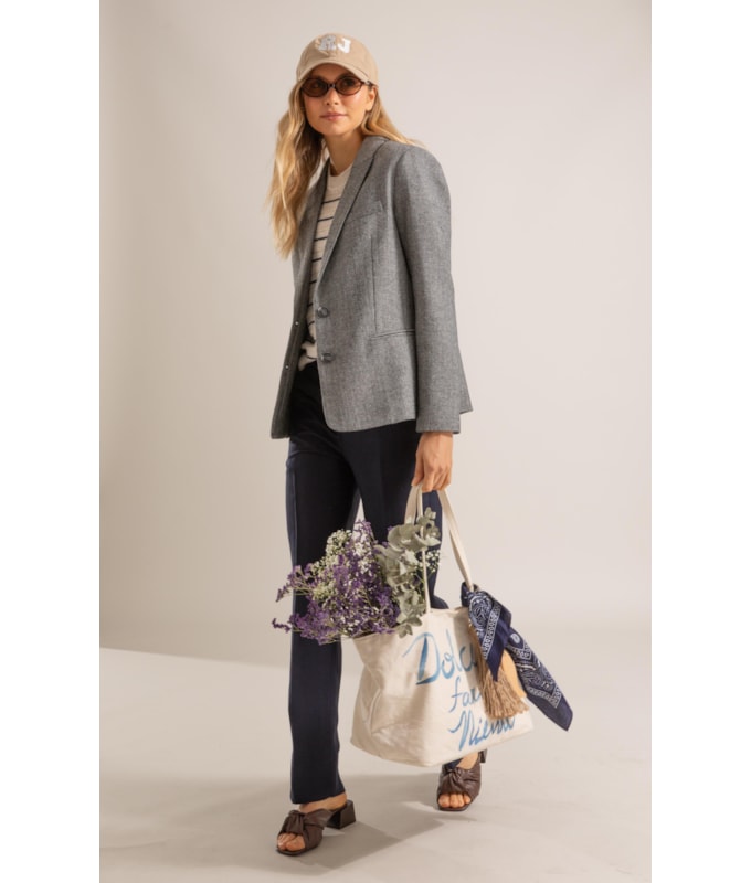 Calça Linho  Marseille Dark Navy