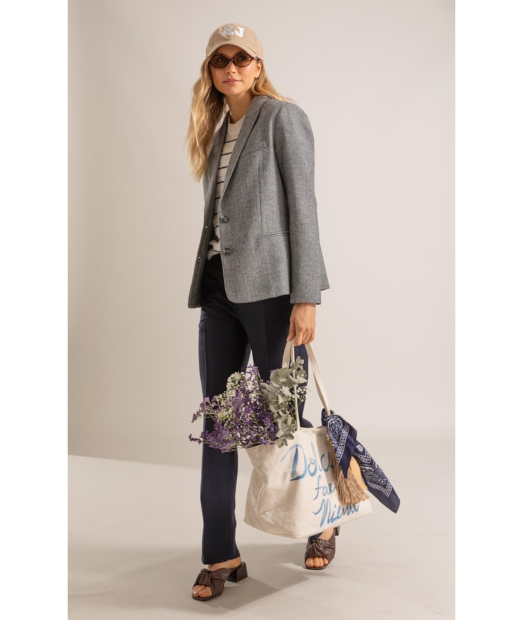 Calça Linho  Marseille Dark Navy