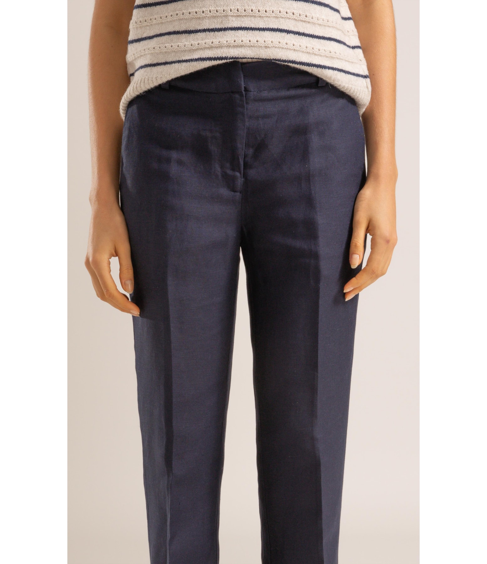 Calça Linho  Marseille Dark Navy