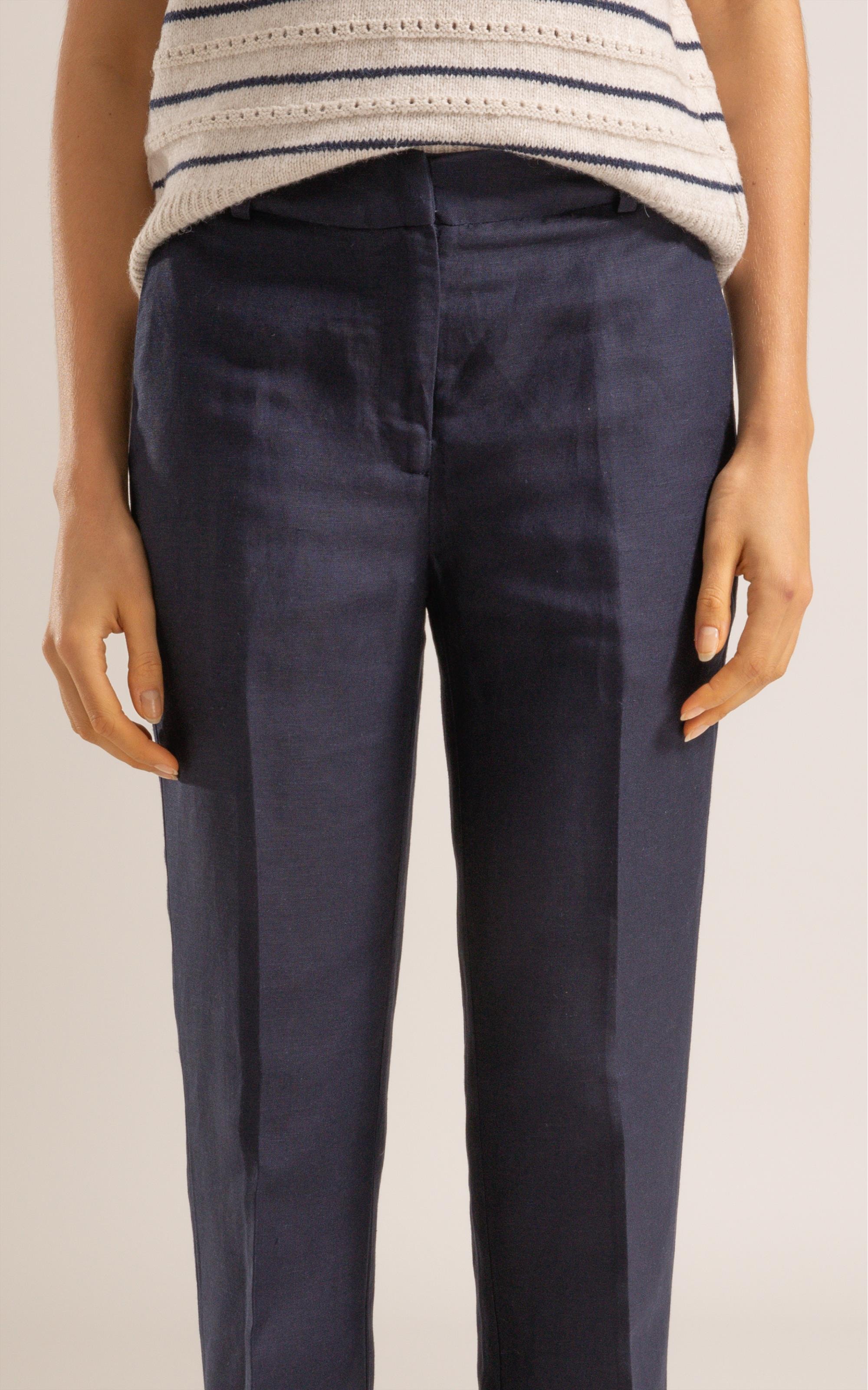 Calça Linho  Marseille Dark Navy