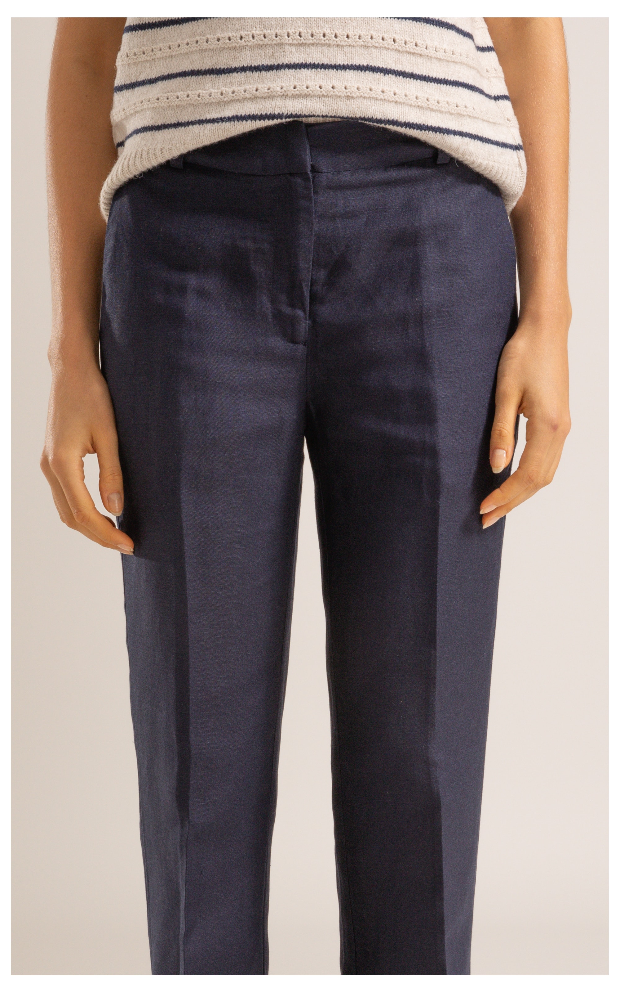 Calça Linho  Marseille Dark Navy
