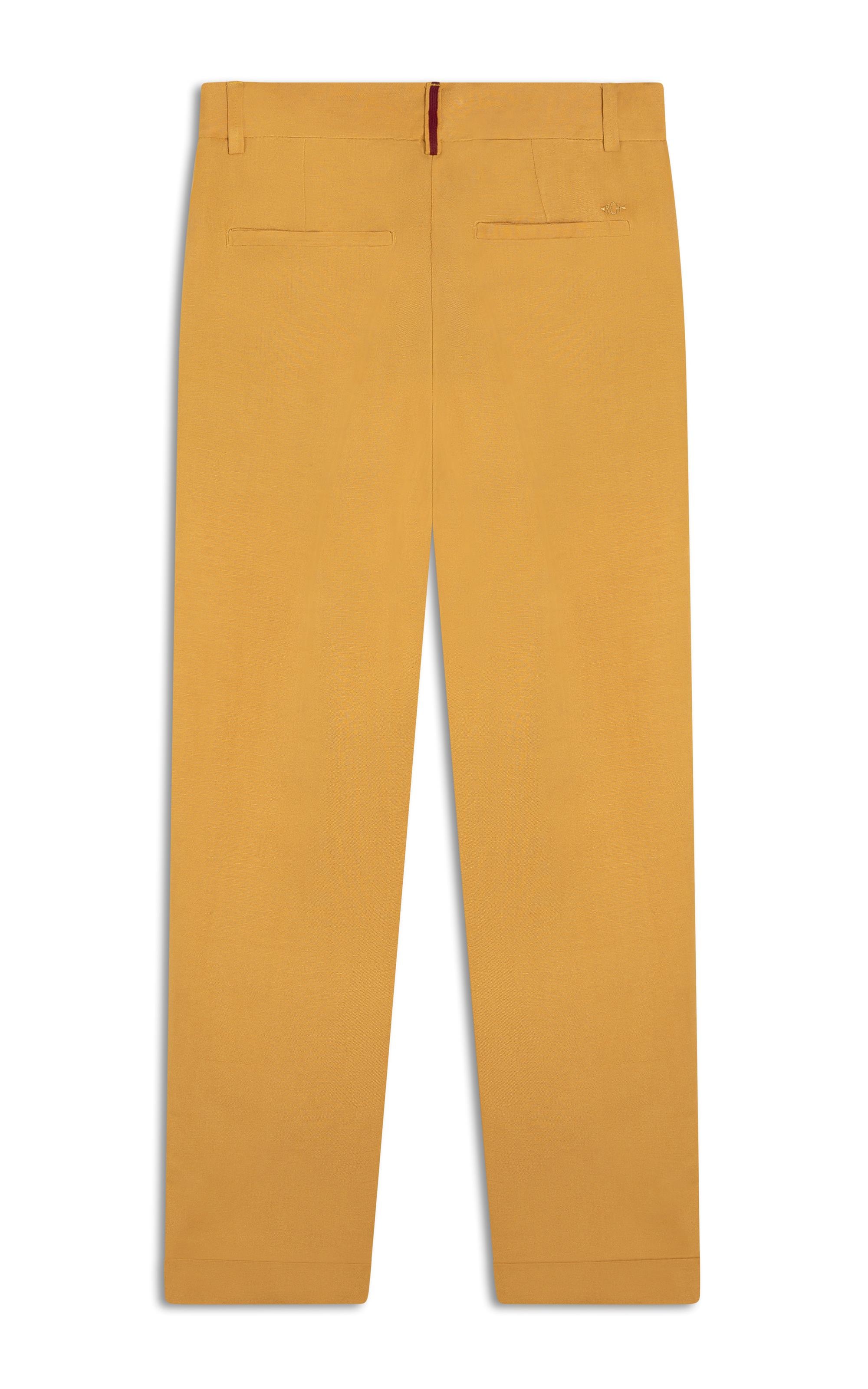 Calça Linho  Marseille Mostarda