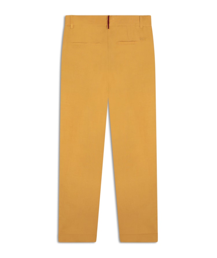 Calça Linho  Marseille Mostarda