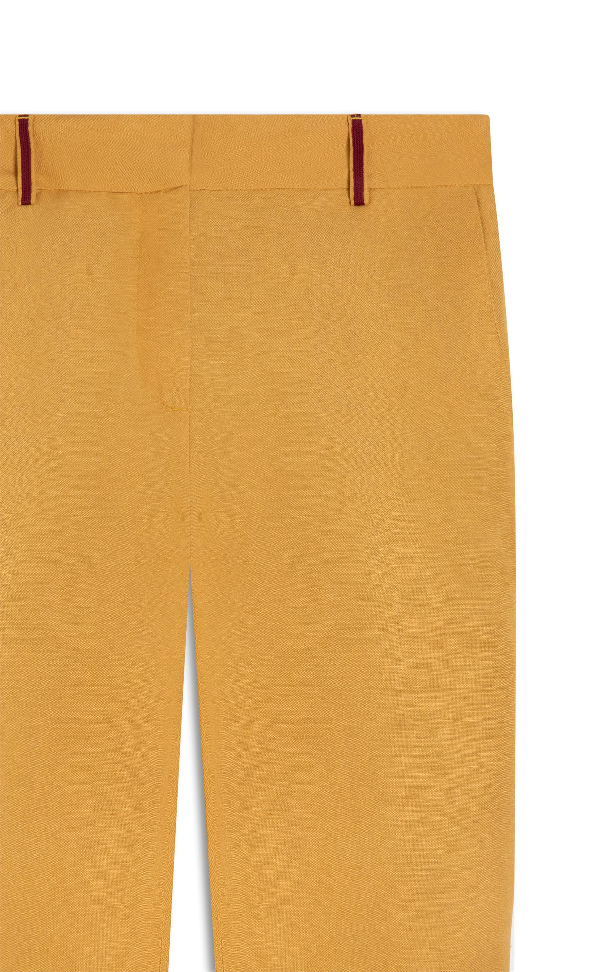 Calça Linho  Marseille Mostarda