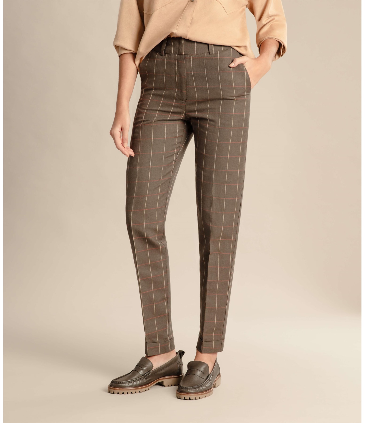 Calça Linho  Marseille Musgo