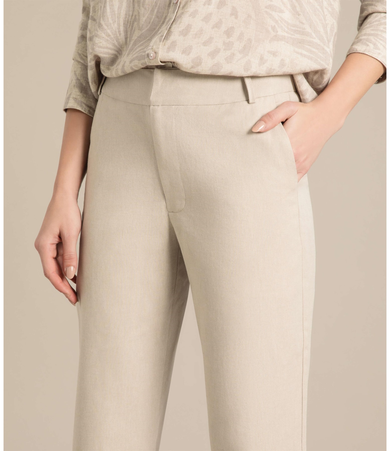 Calça Linho  Marseille Natural