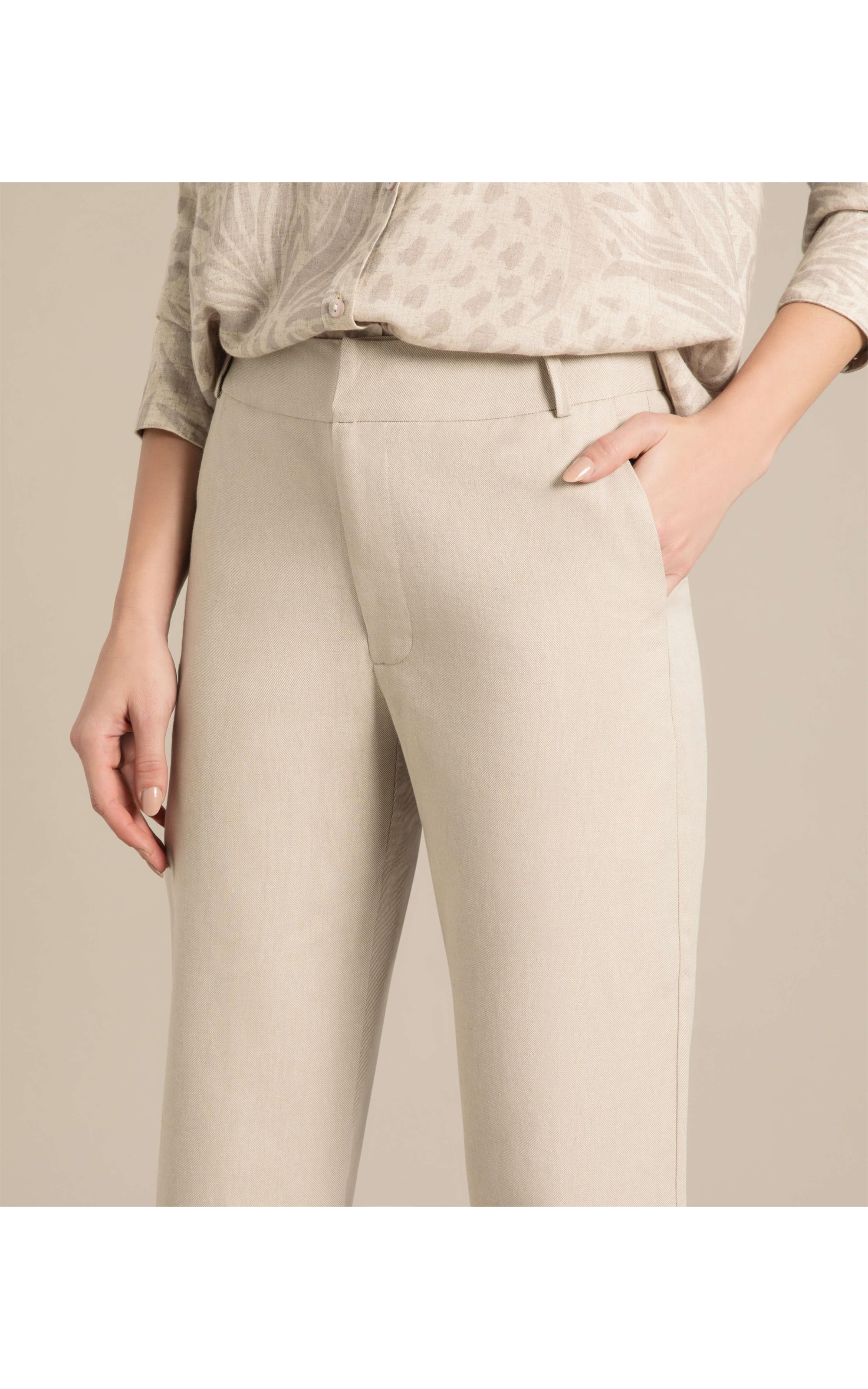 Calça Linho  Marseille Natural