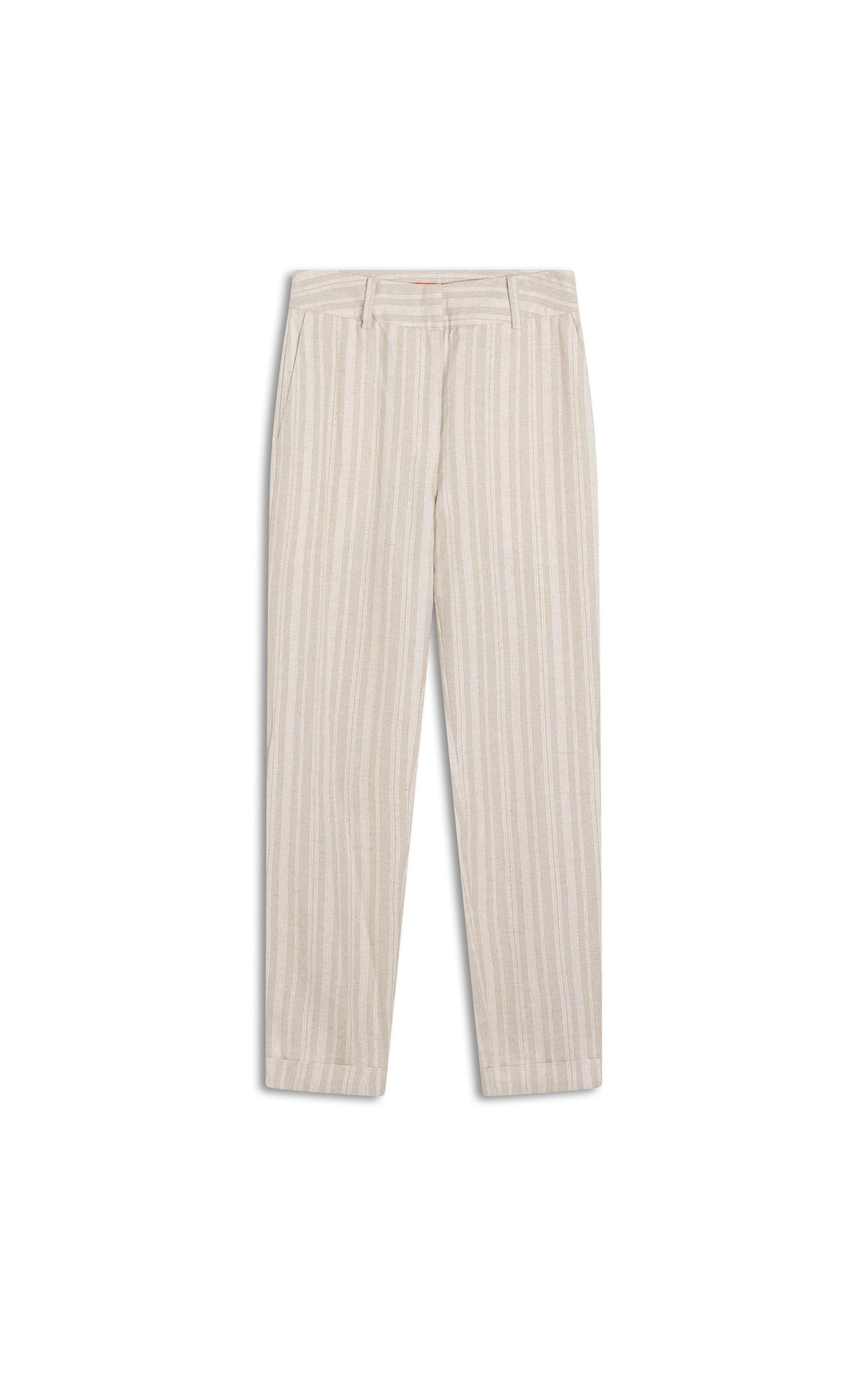 Calça Linho  Marseille Stripe Natural