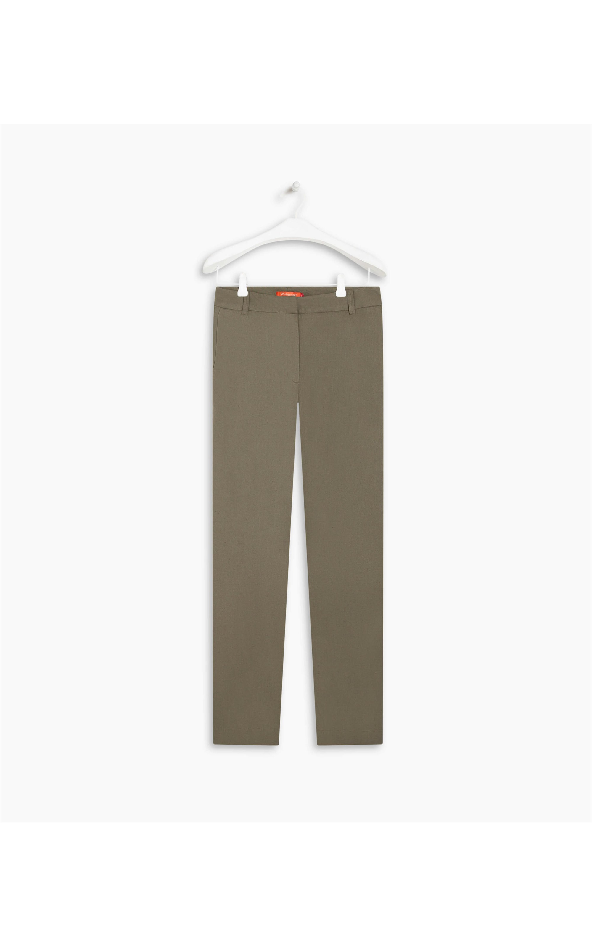 Calça Linho  Marseille Verde Militar