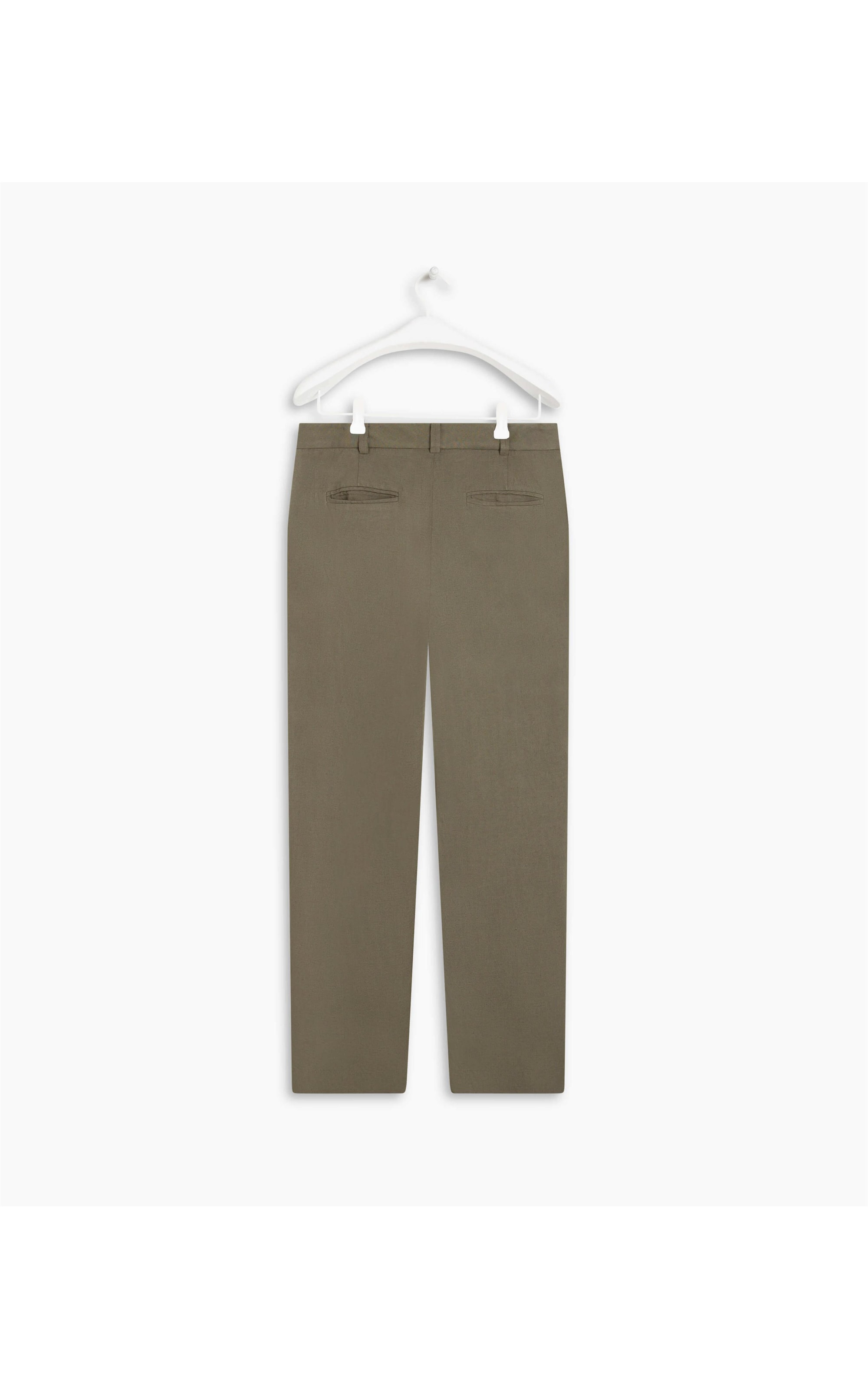 Calça Linho  Marseille Verde Militar