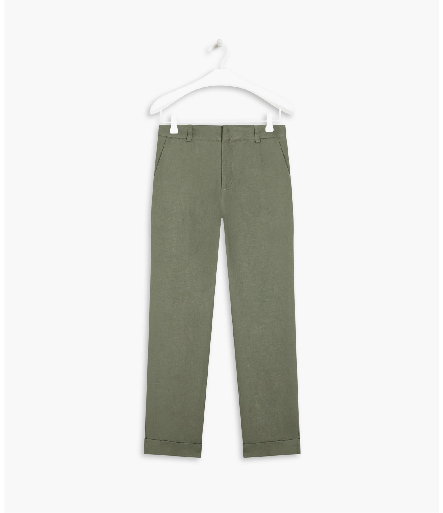 Calça Linho  Marseille Verde Militar