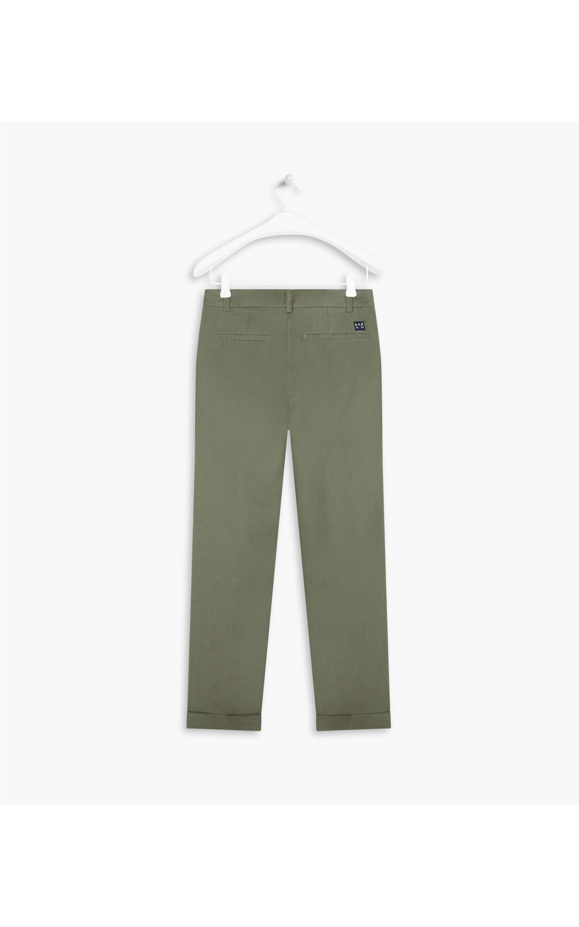 Calça Linho  Marseille Verde Militar